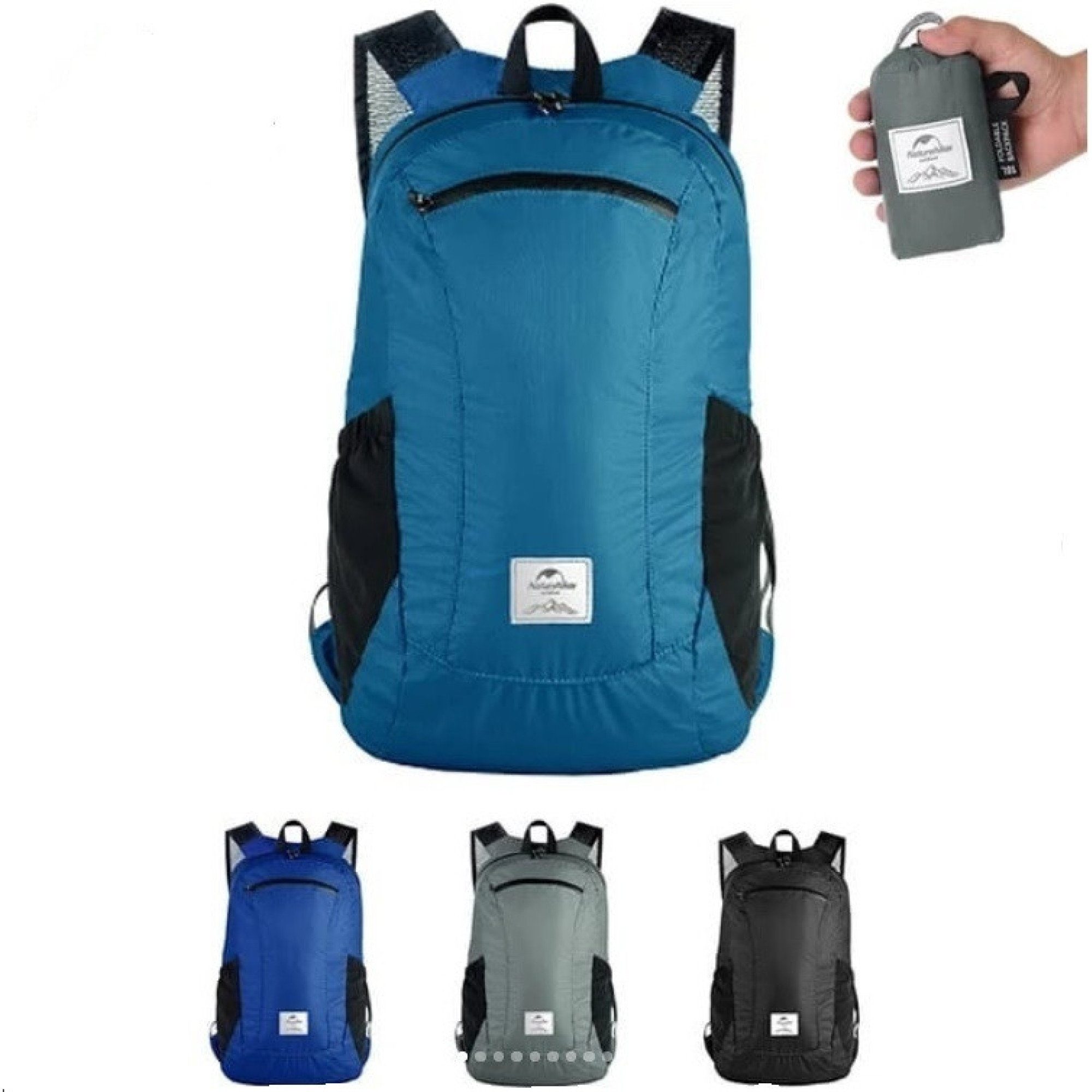 Cкладний рюкзак Naturehike 18 л бірюзовий NH17A012-B - Robinzon.ua