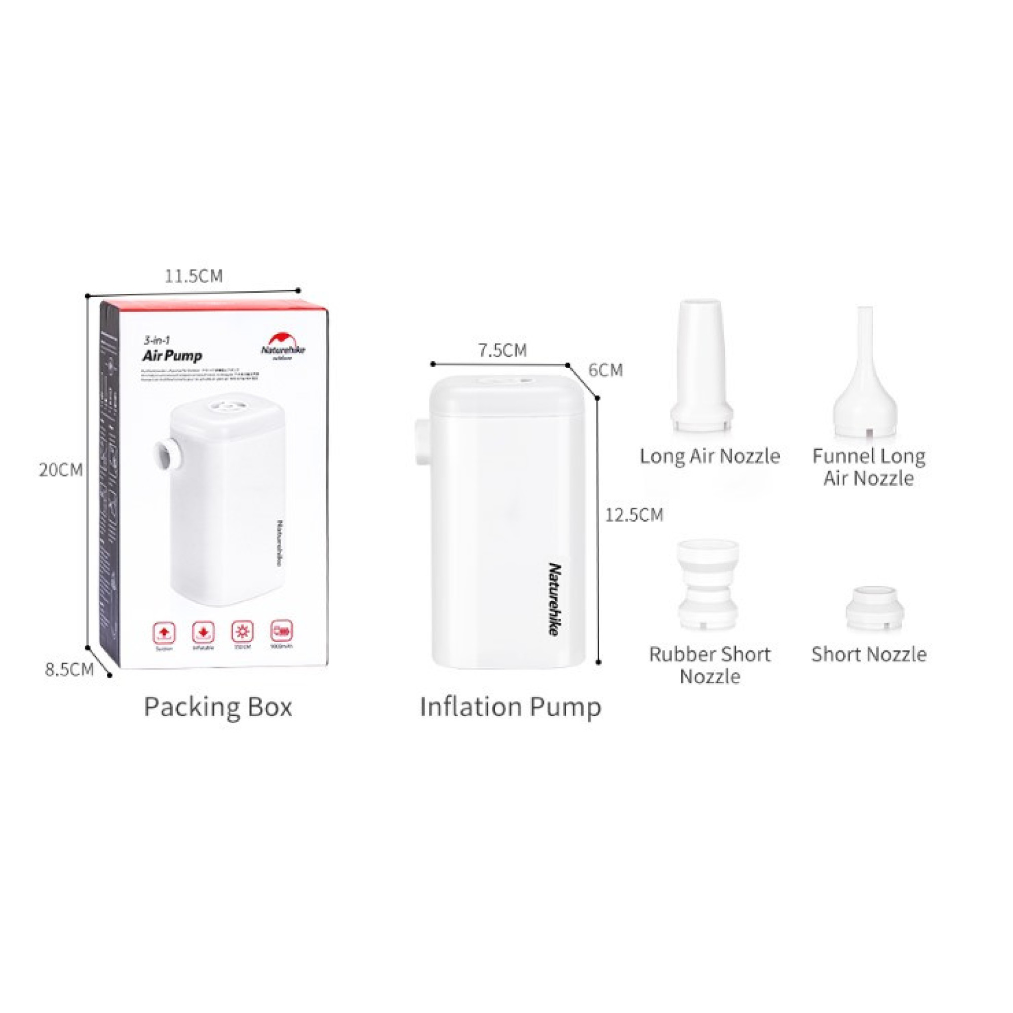 Багатофункціональний пристрій Naturehike (повітряний насос/ліхтар/powerbank) NH18Q001-A - 3 - Robinzon.ua