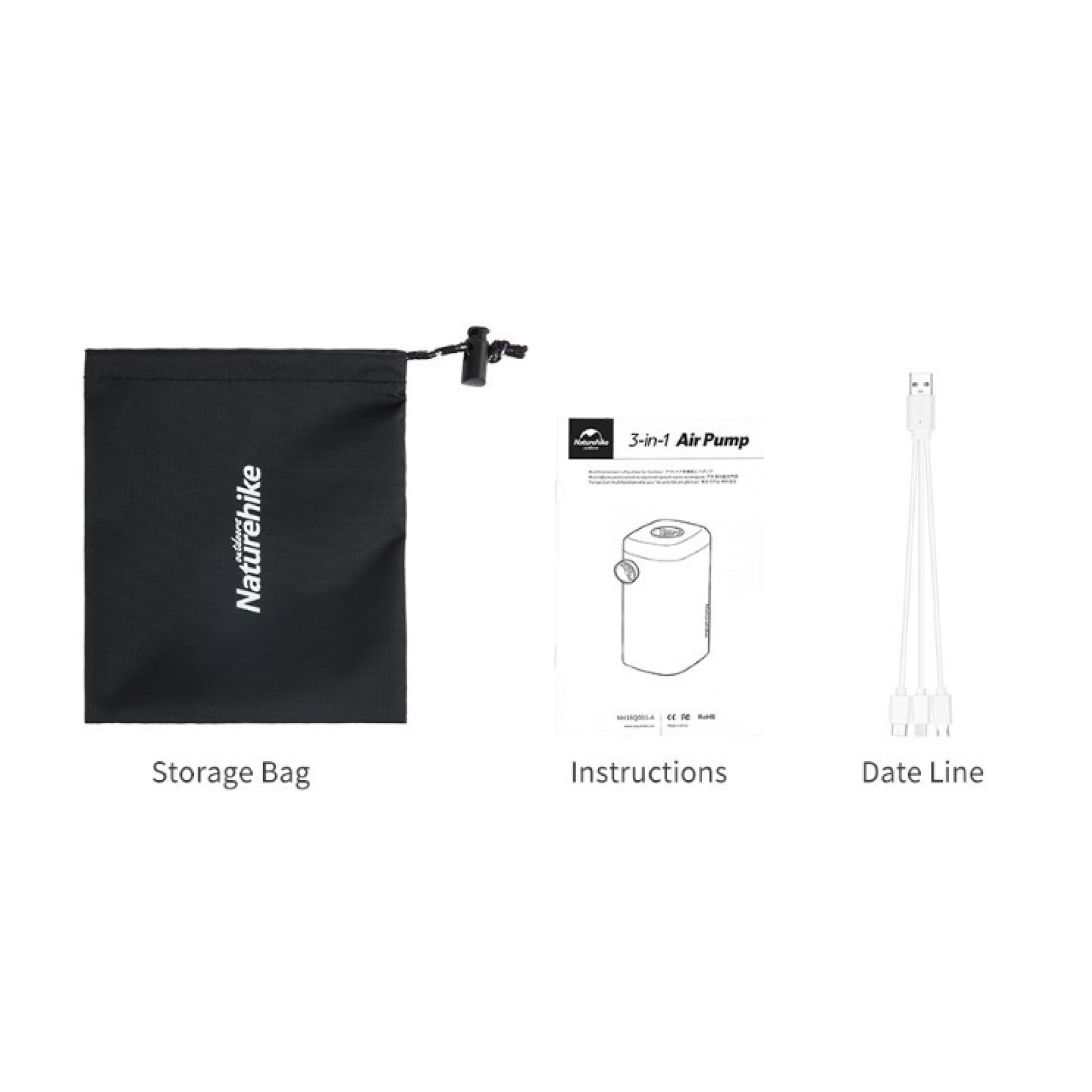 Багатофункціональний пристрій Naturehike (повітряний насос/ліхтар/powerbank) NH18Q001-A - 4 - Robinzon.ua