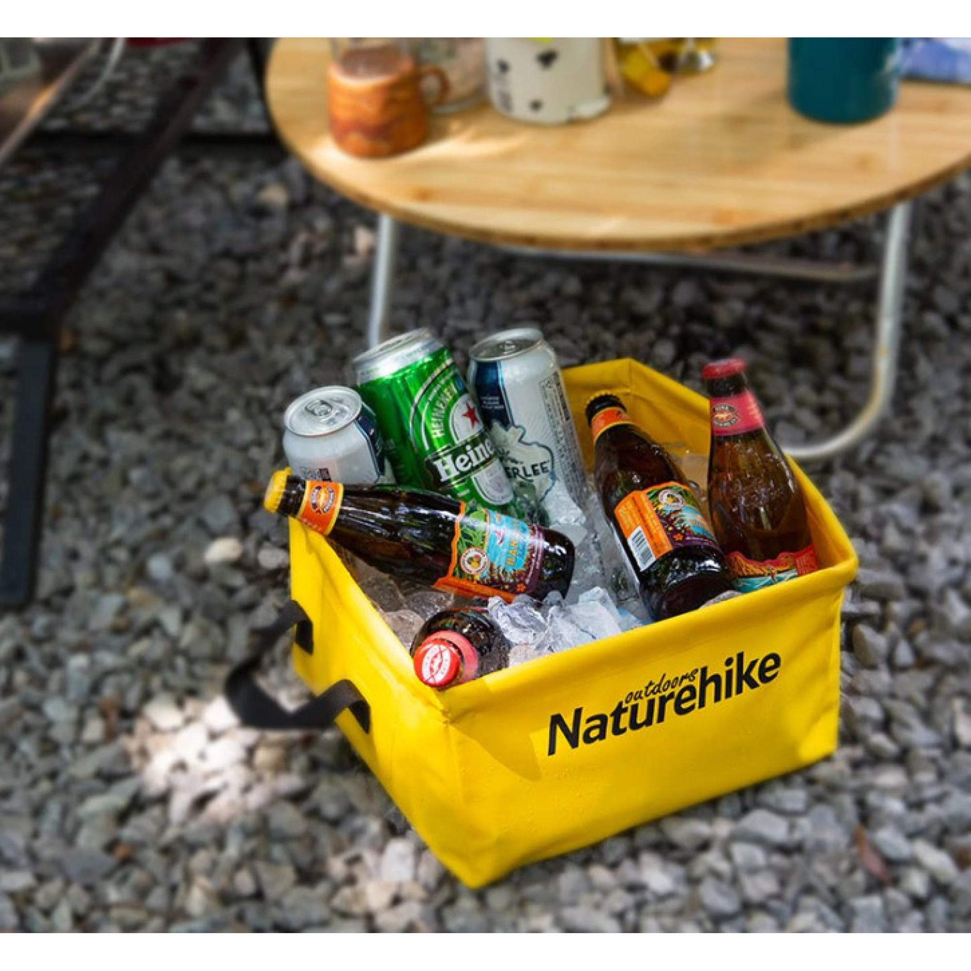 Складное ведро Naturehike на 13 л желтое NH19SJ007. - 4 - Robinzon.ua