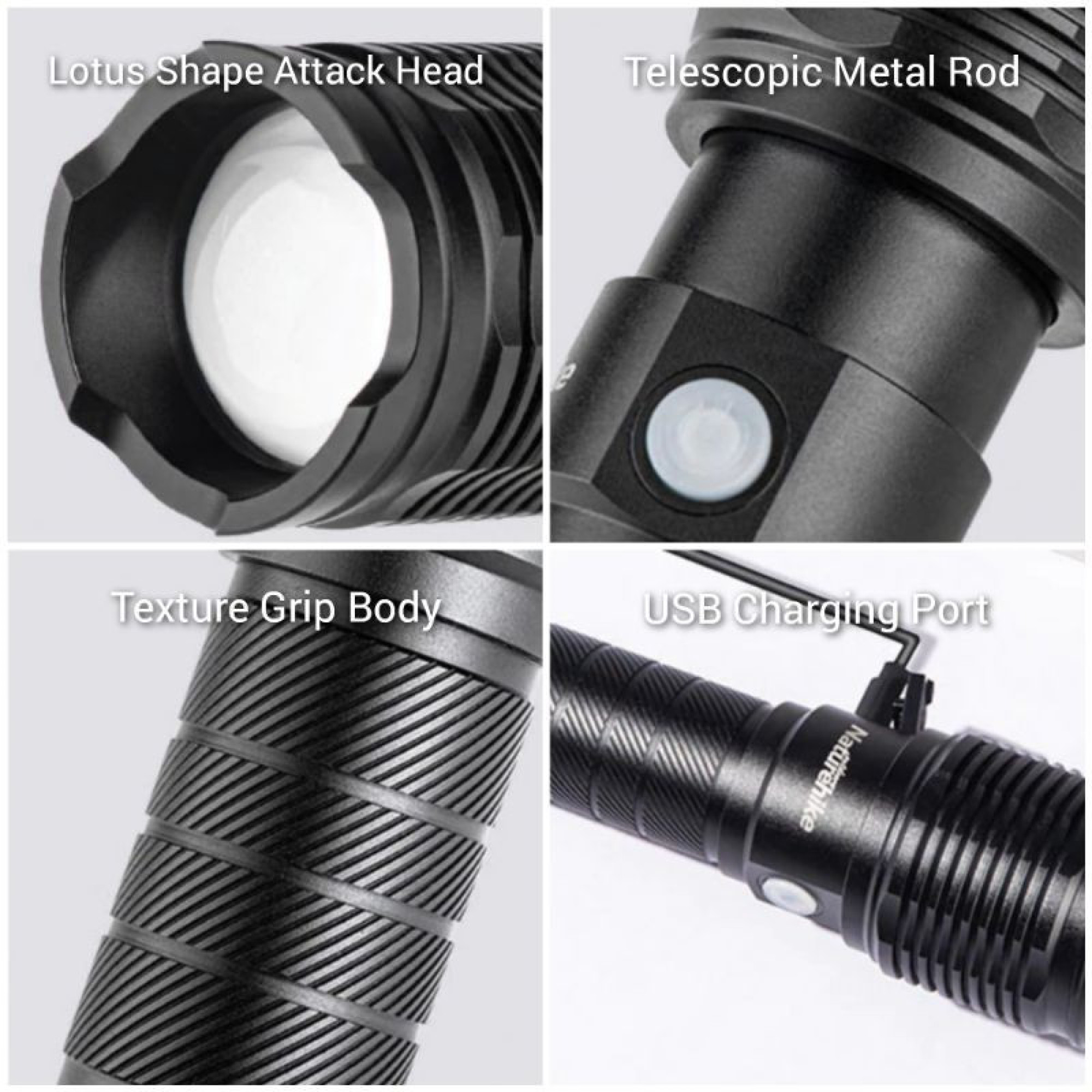 Фонарь ручной Naturehike черный NH20ZM009. - 4 - Robinzon.ua