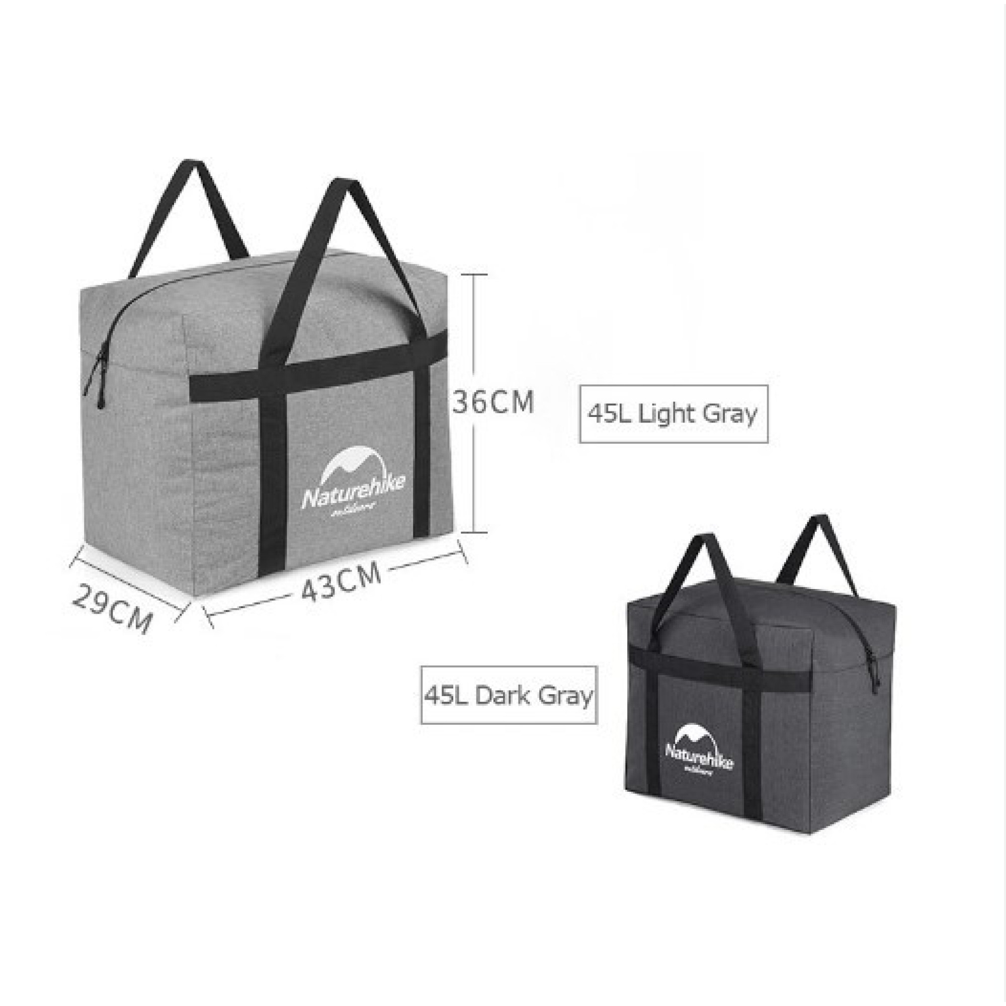 Сумка-баул Naturehike 45 л сіра NH17S021-M - 1 - Robinzon.ua