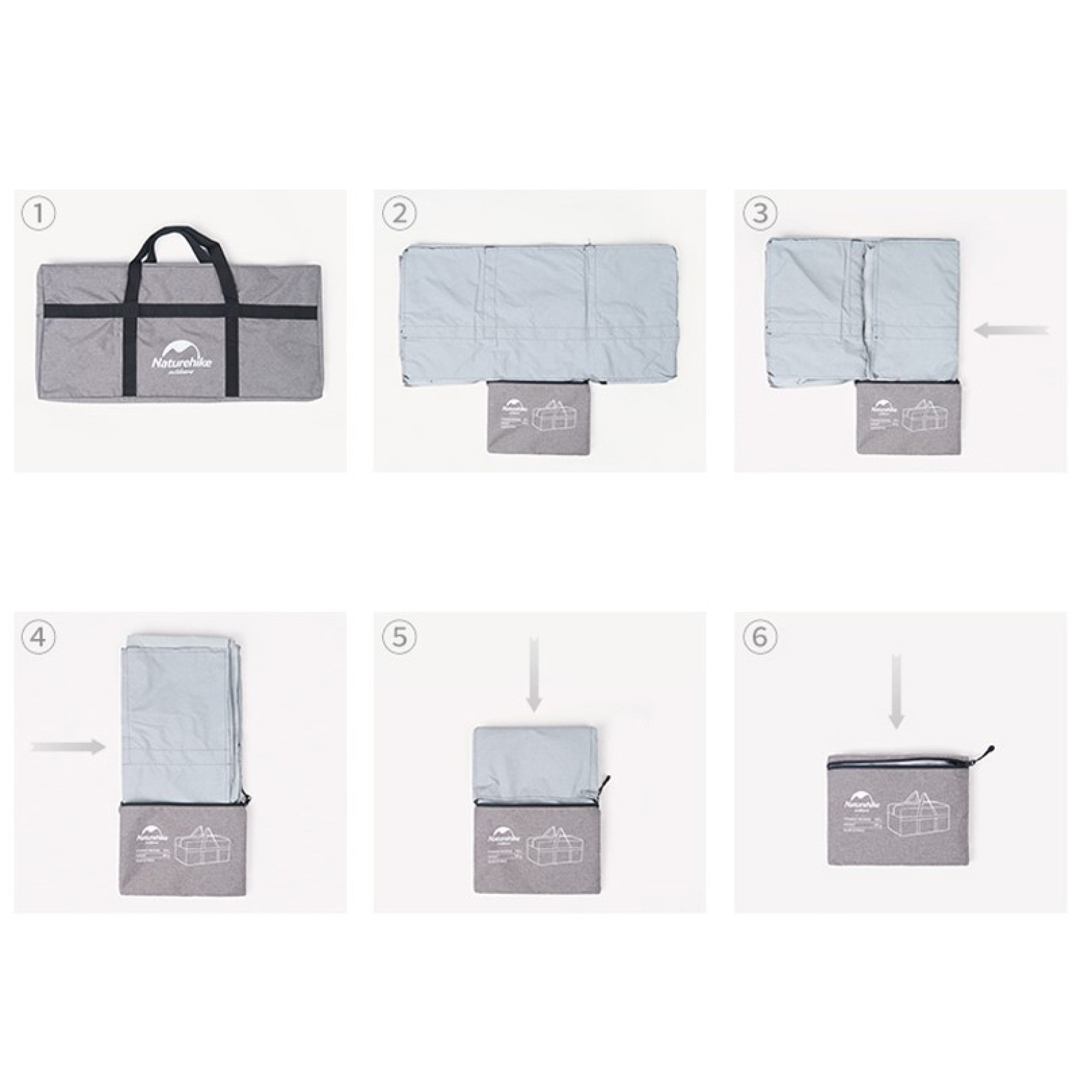 Сумка-баул Naturehike 45 л сіра NH17S021-M - 4 - Robinzon.ua