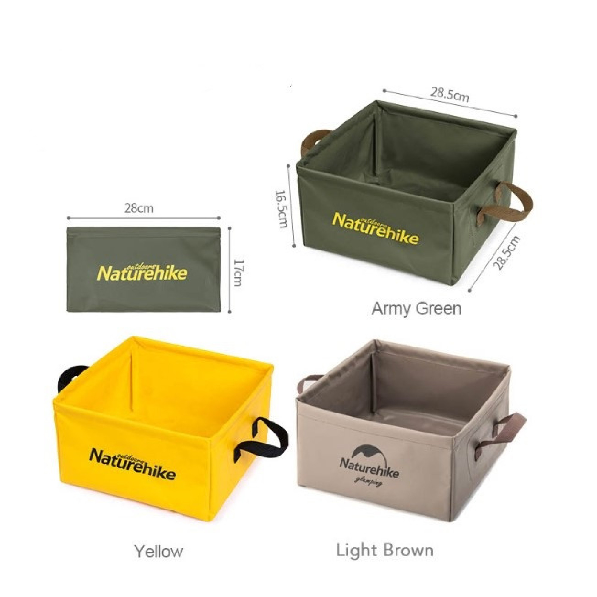 Відро складне Naturehike на 13 л світло-коричневе NH19SJ007 - 5 - Robinzon.ua