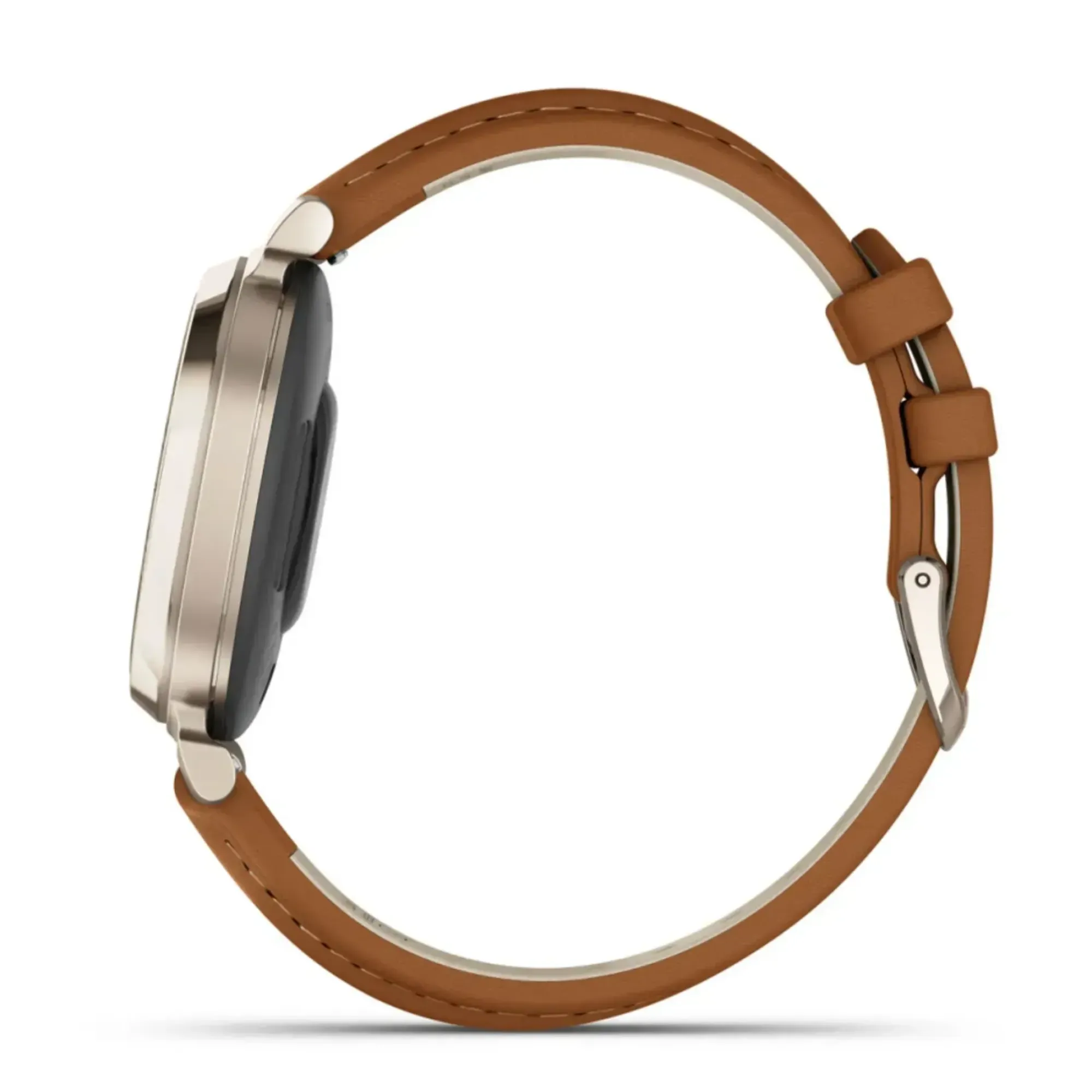 Смарт-годинник Garmin Lily 2 Classic кремово-золотистий, світло-коричневий шкіряний ремінець - 2 - Robinzon.ua