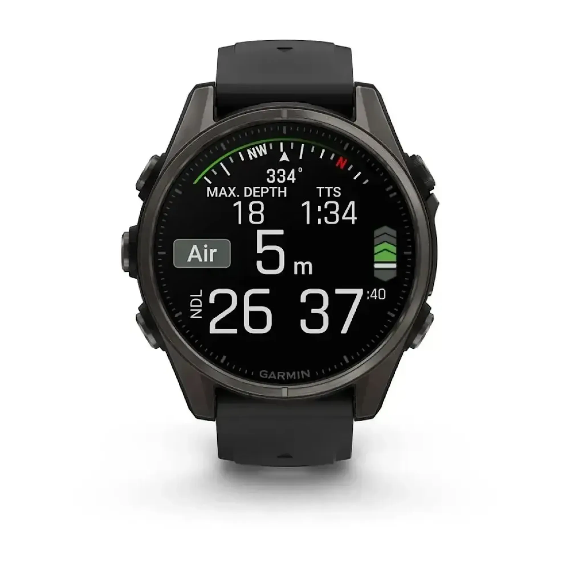 Смарт-годинник Garmin Fenix 8 – 43 мм, AMOLED Sapphire, титан з DLC-покриттям Carbon Gray та силіконовим ремінцем чорного/сірого кольору - 7 - Robinzon.ua