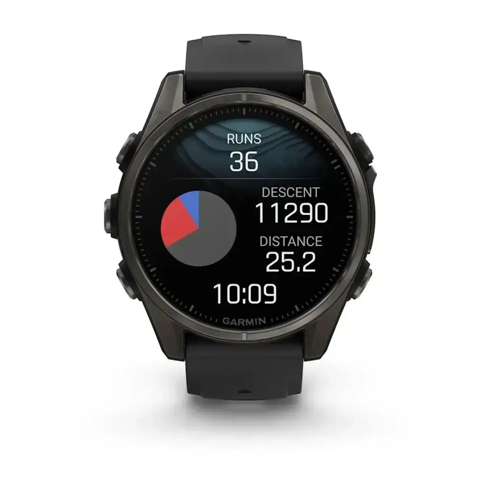 Смарт-годинник Garmin Fenix 8 – 43 мм, AMOLED Sapphire, титан з DLC-покриттям Carbon Gray та силіконовим ремінцем чорного/сірого кольору - 8 - Robinzon.ua