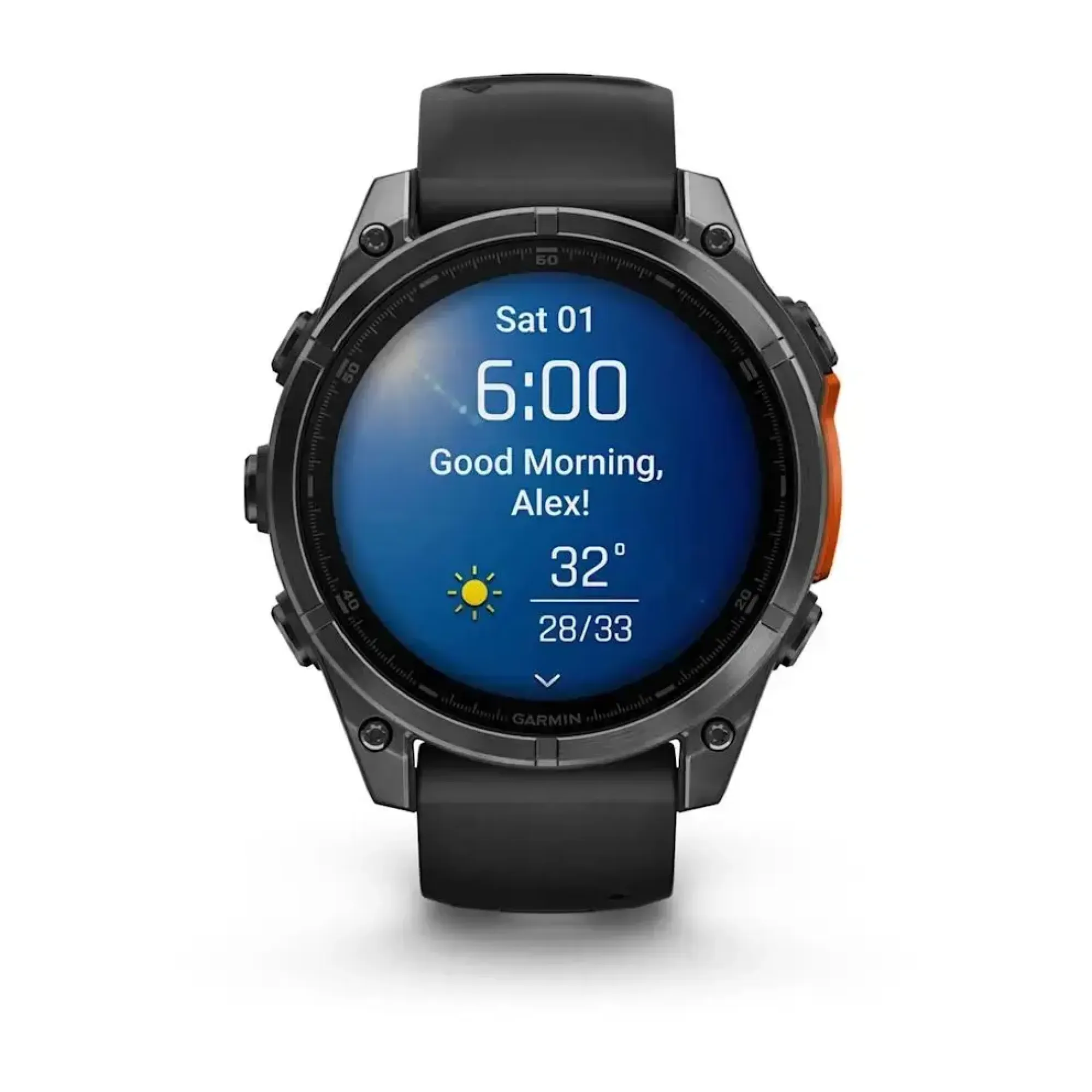 Смарт-годинник Garmin Fenix 8 – 47 мм, AMOLED, сланцево-сірий з чорним силіконовим ремінцем - 1 - Robinzon.ua