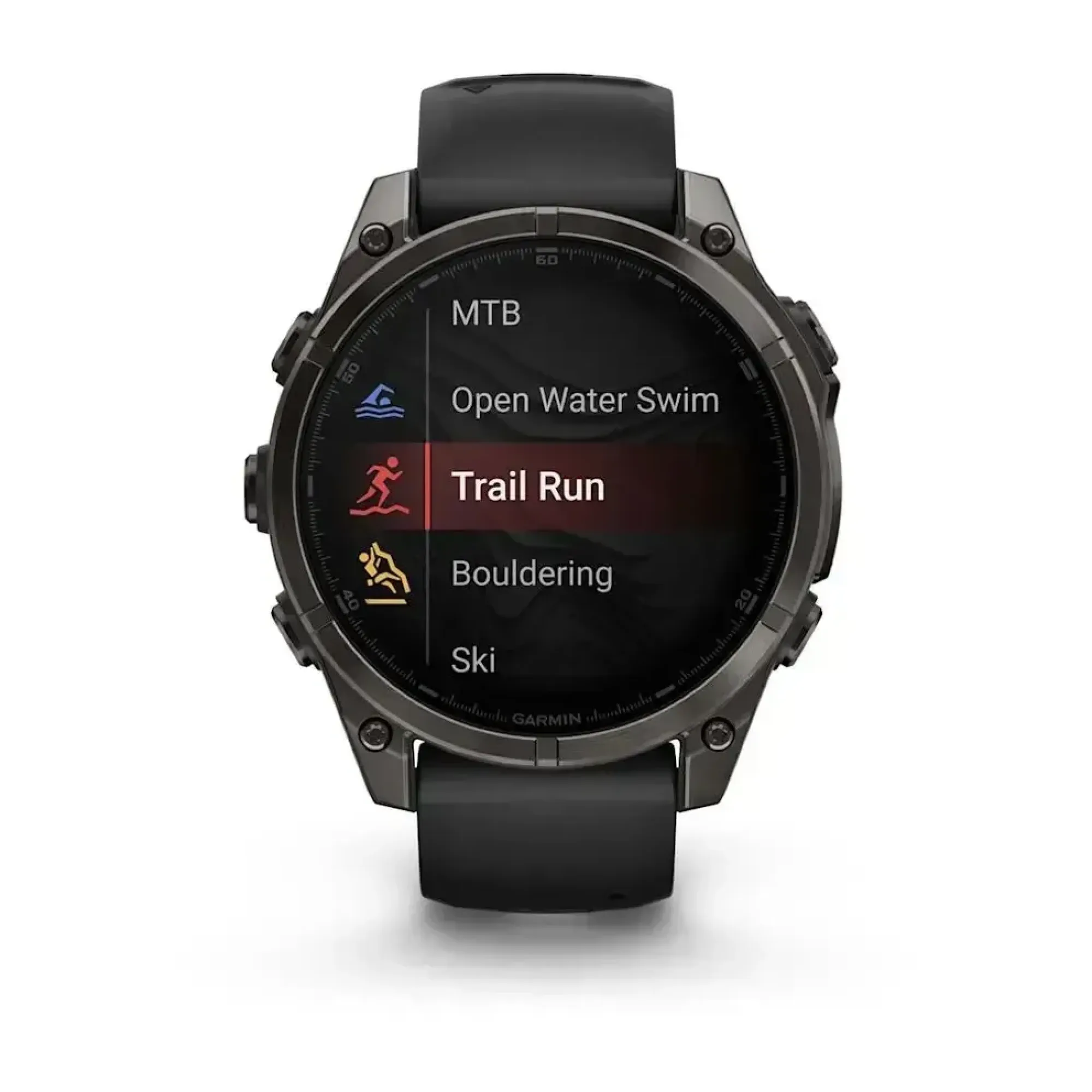Смарт-годинник Garmin Fenix 8 – 47 мм, AMOLED Sapphire, титан з DLC-покриттям Carbon Gray та силіконовим ремінцем чорного/сірого кольору - 6 - Robinzon.ua