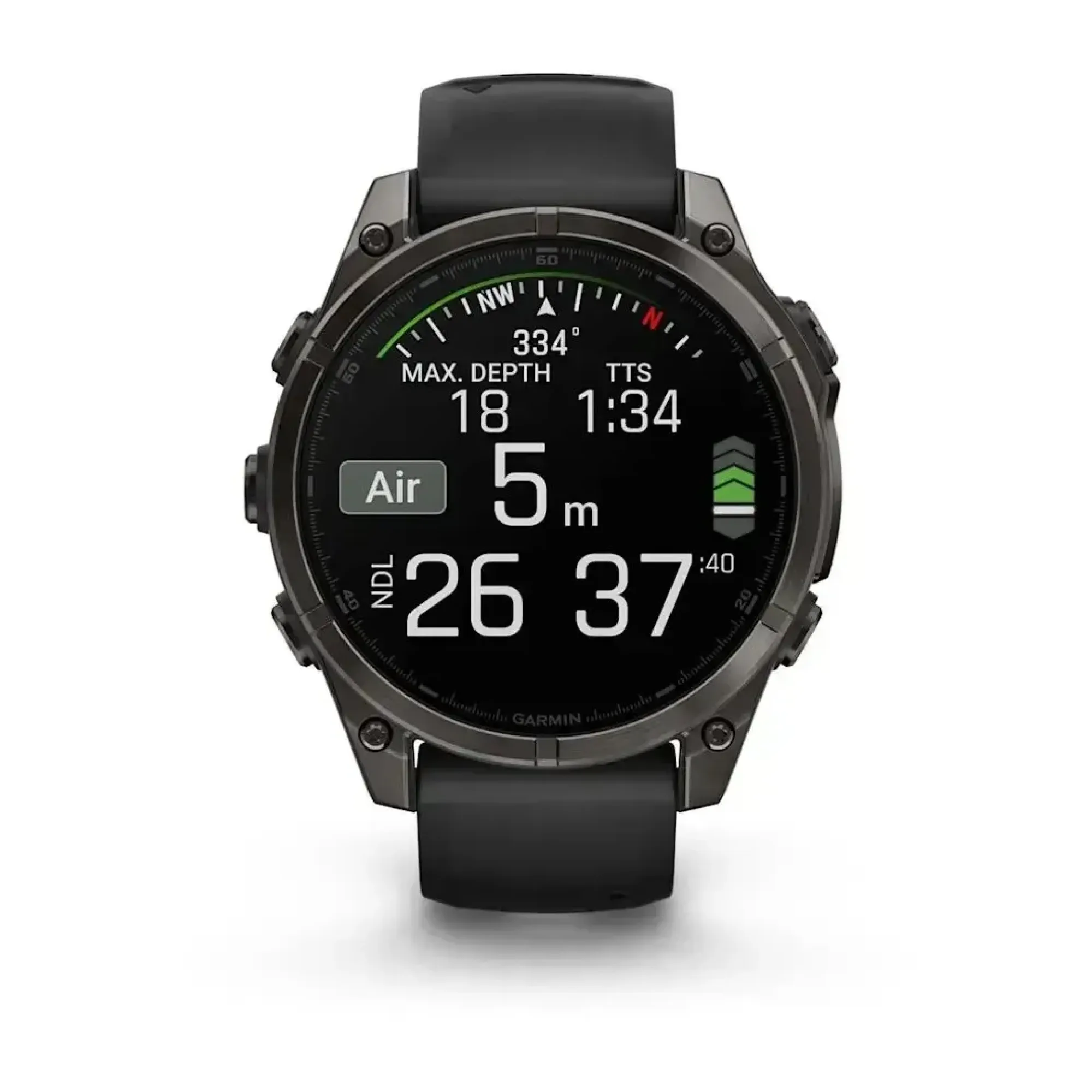 Смарт-годинник Garmin Fenix 8 – 47 мм, AMOLED Sapphire, титан з DLC-покриттям Carbon Gray та силіконовим ремінцем чорного/сірого кольору - 7 - Robinzon.ua