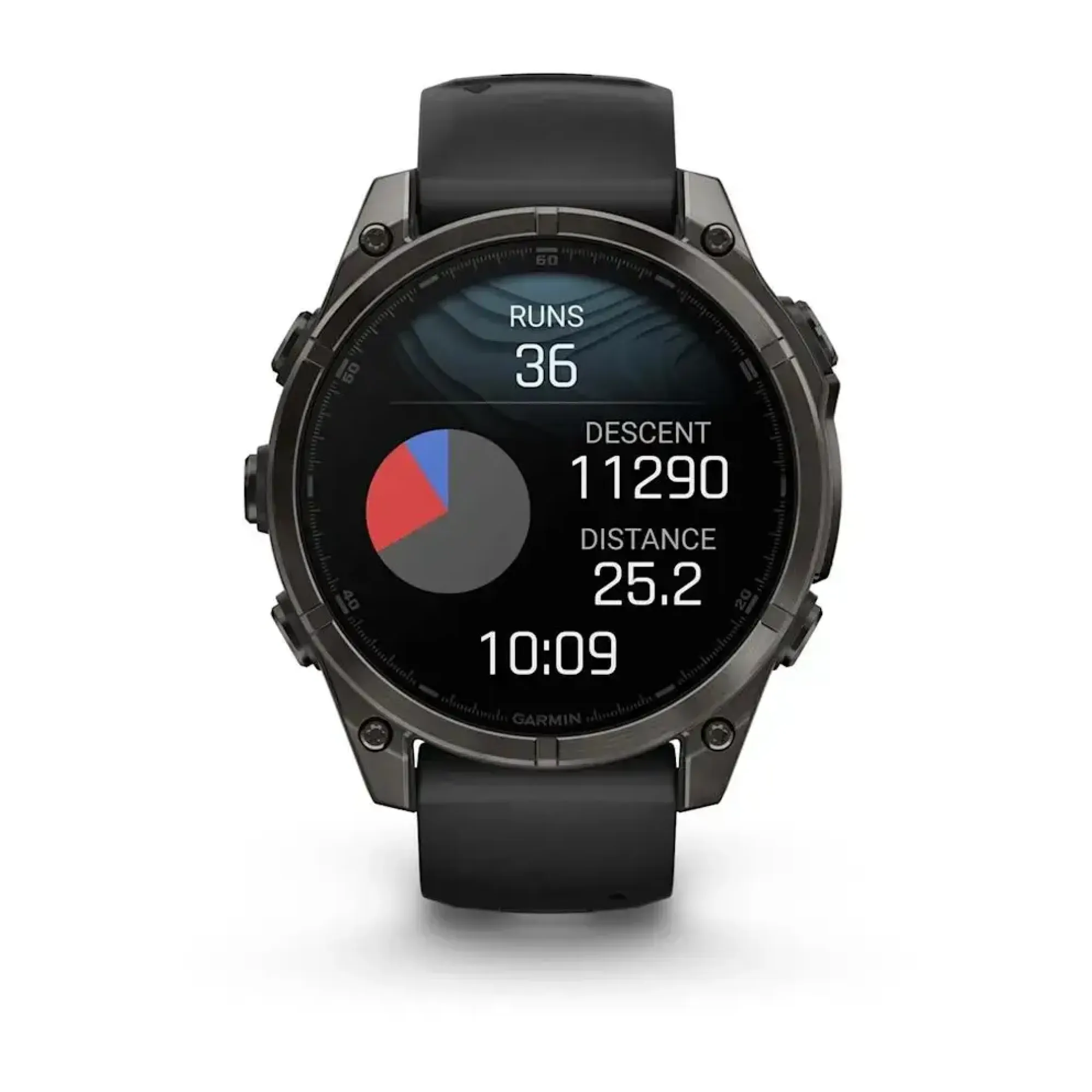 Смарт-годинник Garmin Fenix 8 – 47 мм, AMOLED Sapphire, титан з DLC-покриттям Carbon Gray та силіконовим ремінцем чорного/сірого кольору - 8 - Robinzon.ua