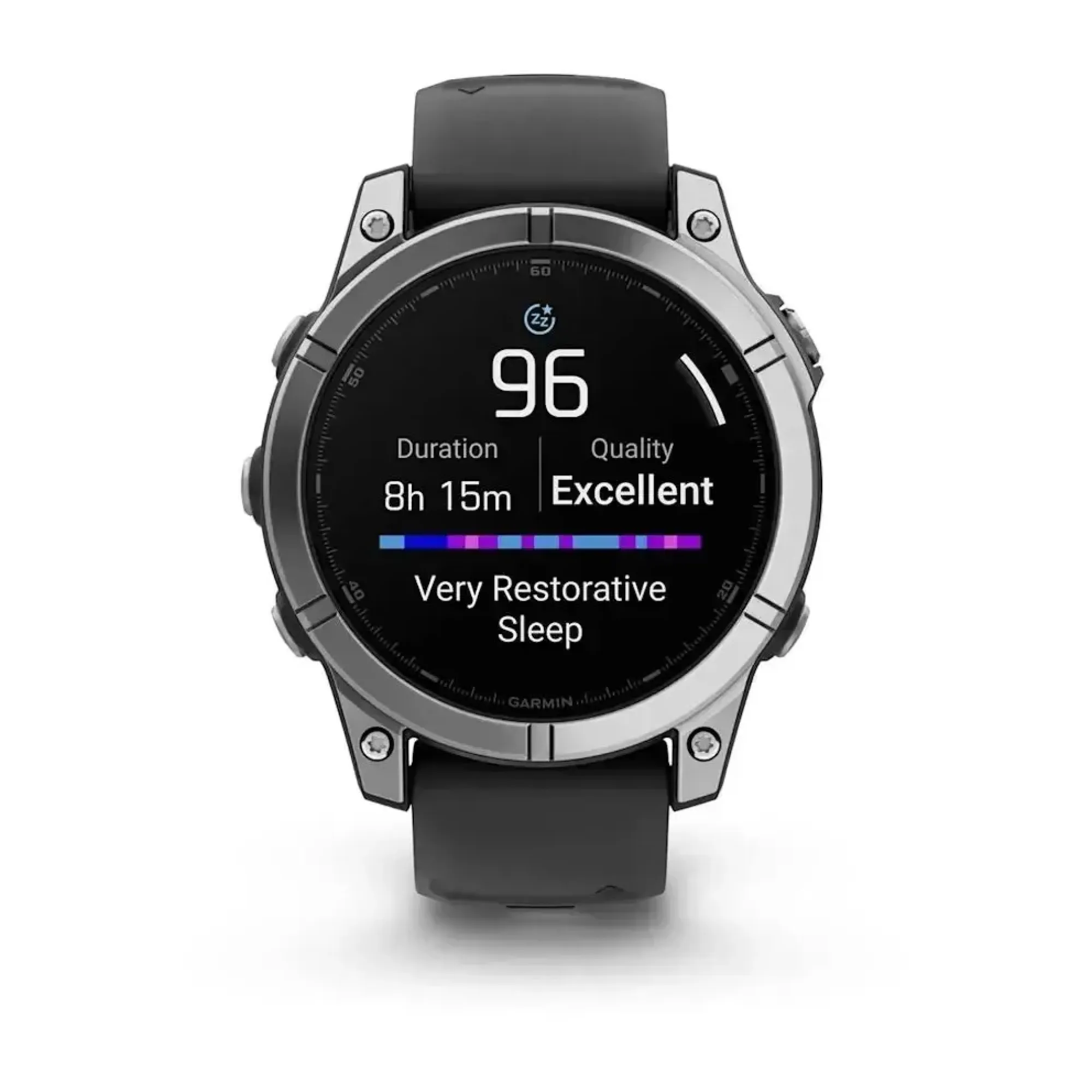 Смарт-годинник Garmin Fenix E – 47 мм, AMOLED, нержавіюча сталь з чорним силіконовим ремінцем - 8 - Robinzon.ua
