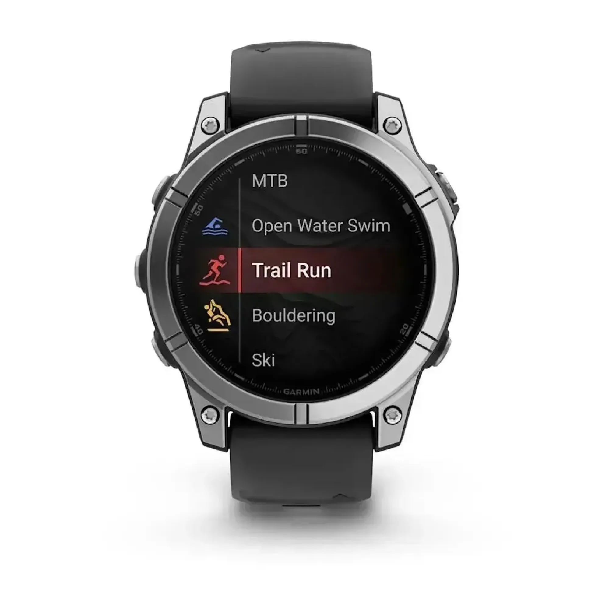 Смарт-годинник Garmin Fenix E – 47 мм, AMOLED, нержавіюча сталь з чорним силіконовим ремінцем - 5 - Robinzon.ua