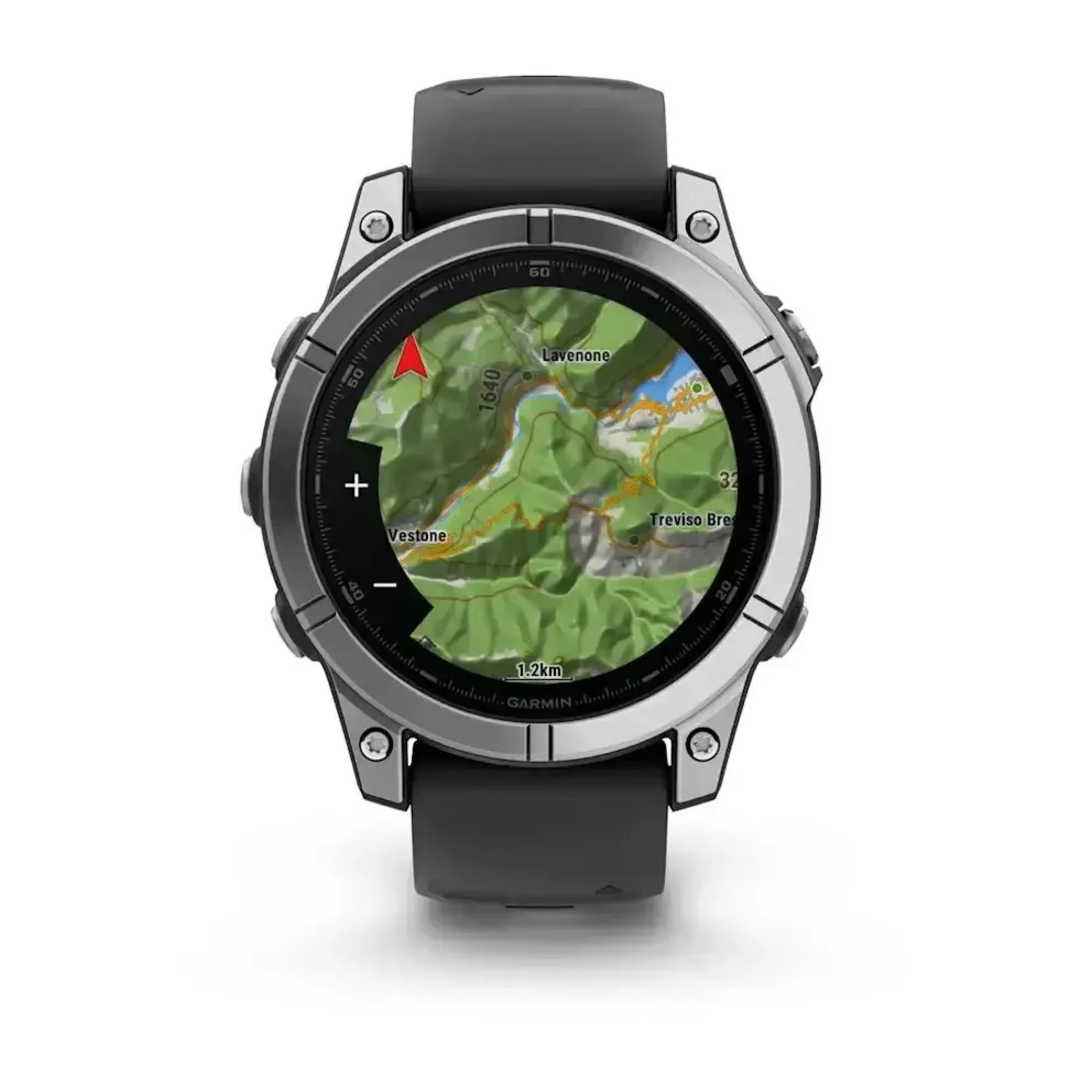 Смарт-годинник Garmin Fenix E – 47 мм, AMOLED, нержавіюча сталь з чорним силіконовим ремінцем - 3 - Robinzon.ua