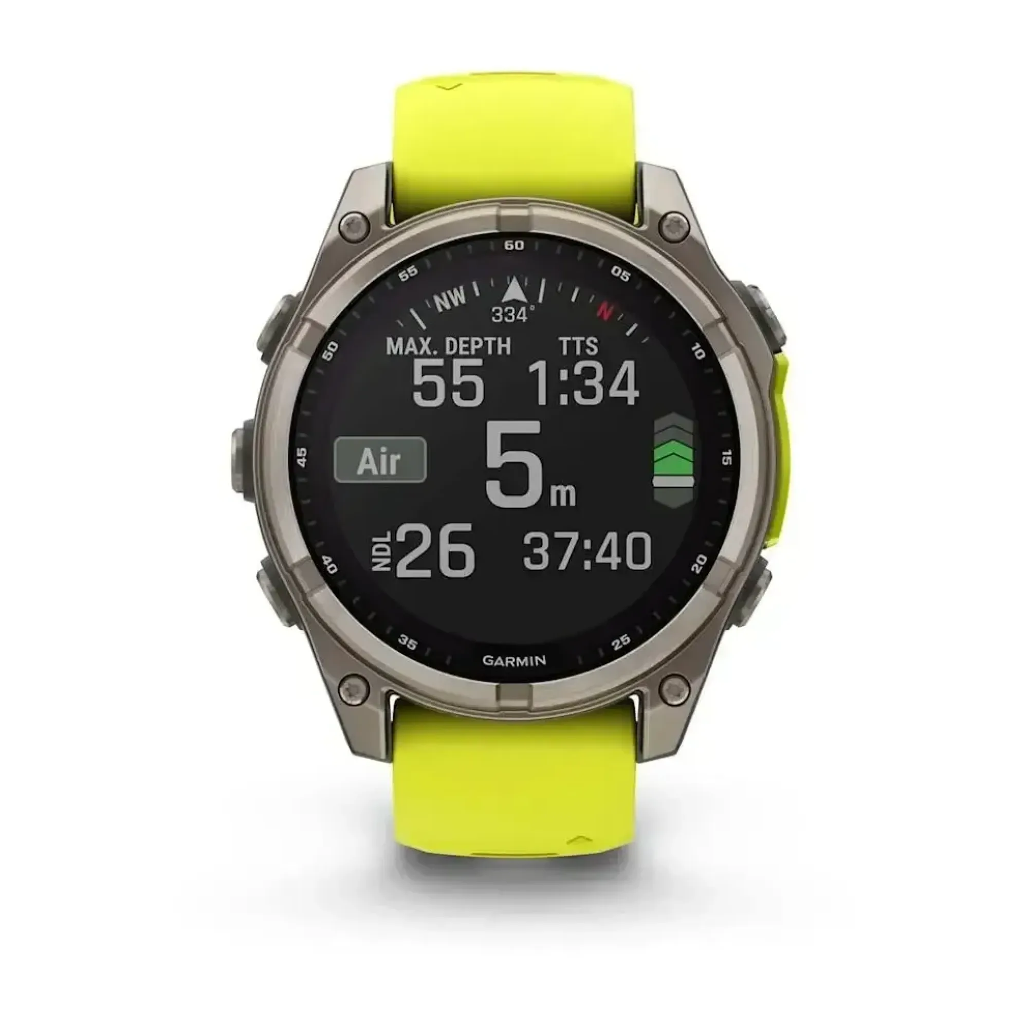 Смарт-годинник Garmin Fenix 8 – 47 мм, Solar Sapphire, титан з яскраво-жовтим/графітовим силіконовим ремінцем - 7 - Robinzon.ua