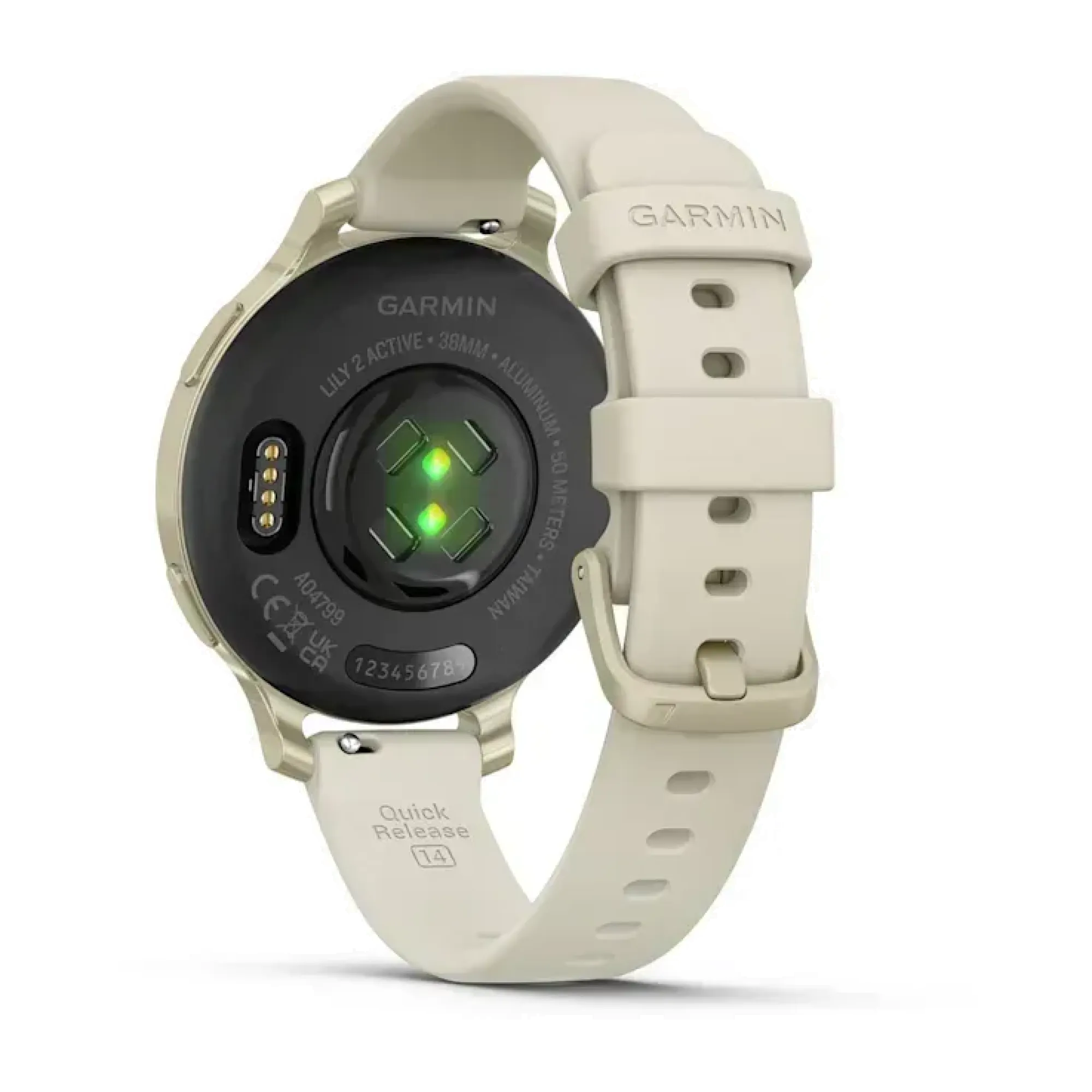 Смарт-годинник Garmin Lily 2 Active у кольорі місячне золото із силіконовим ремінцем кольору слонової кістки - 7 - Robinzon.ua