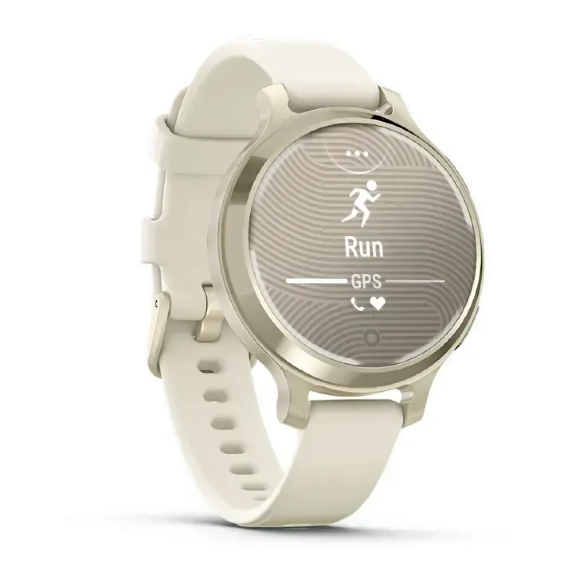 Смарт-годинник Garmin Lily 2 Active у кольорі місячне золото із силіконовим ремінцем кольору слонової кістки - 2 - Robinzon.ua