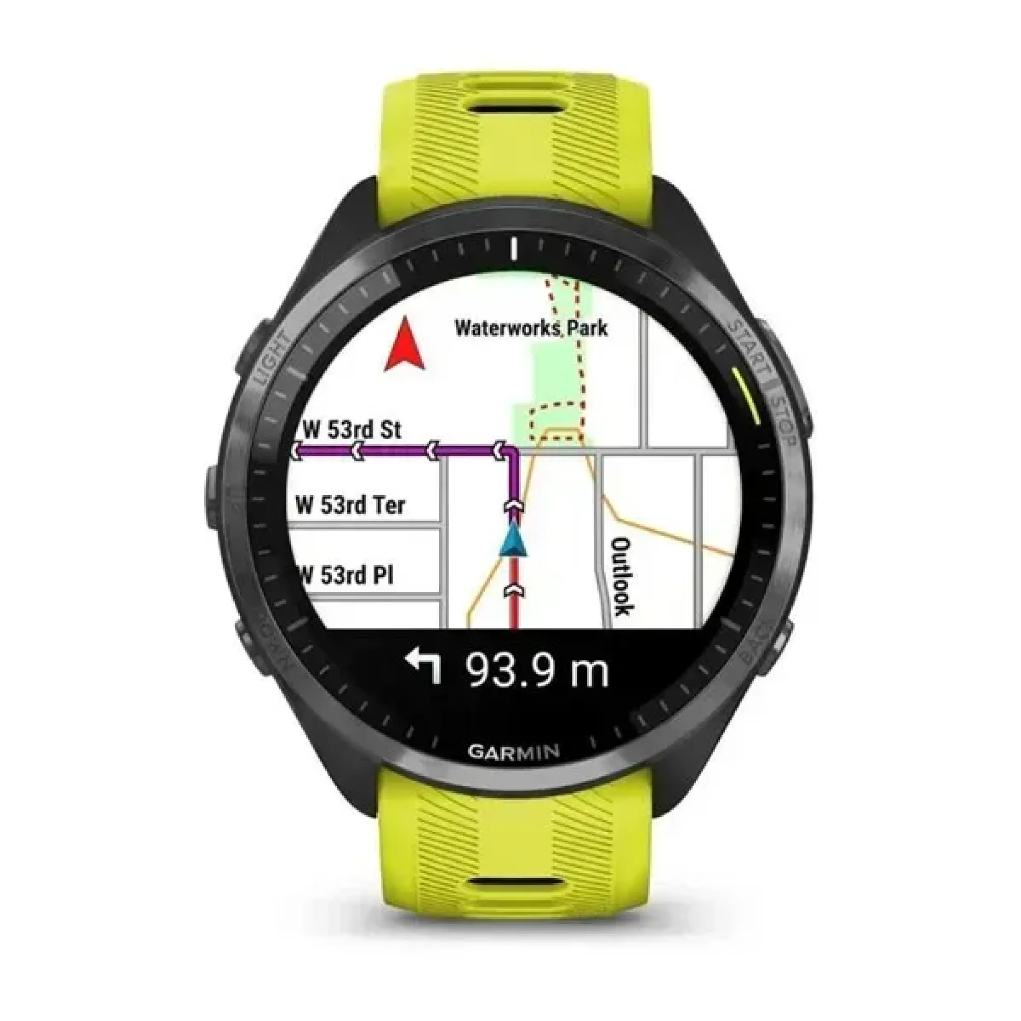 Смарт-годинник Garmin Forerunner 965 з карбоново-сірим титановим безелем, чорним корпусом та жовтим силіконовим ремінцем - 3 - Robinzon.ua