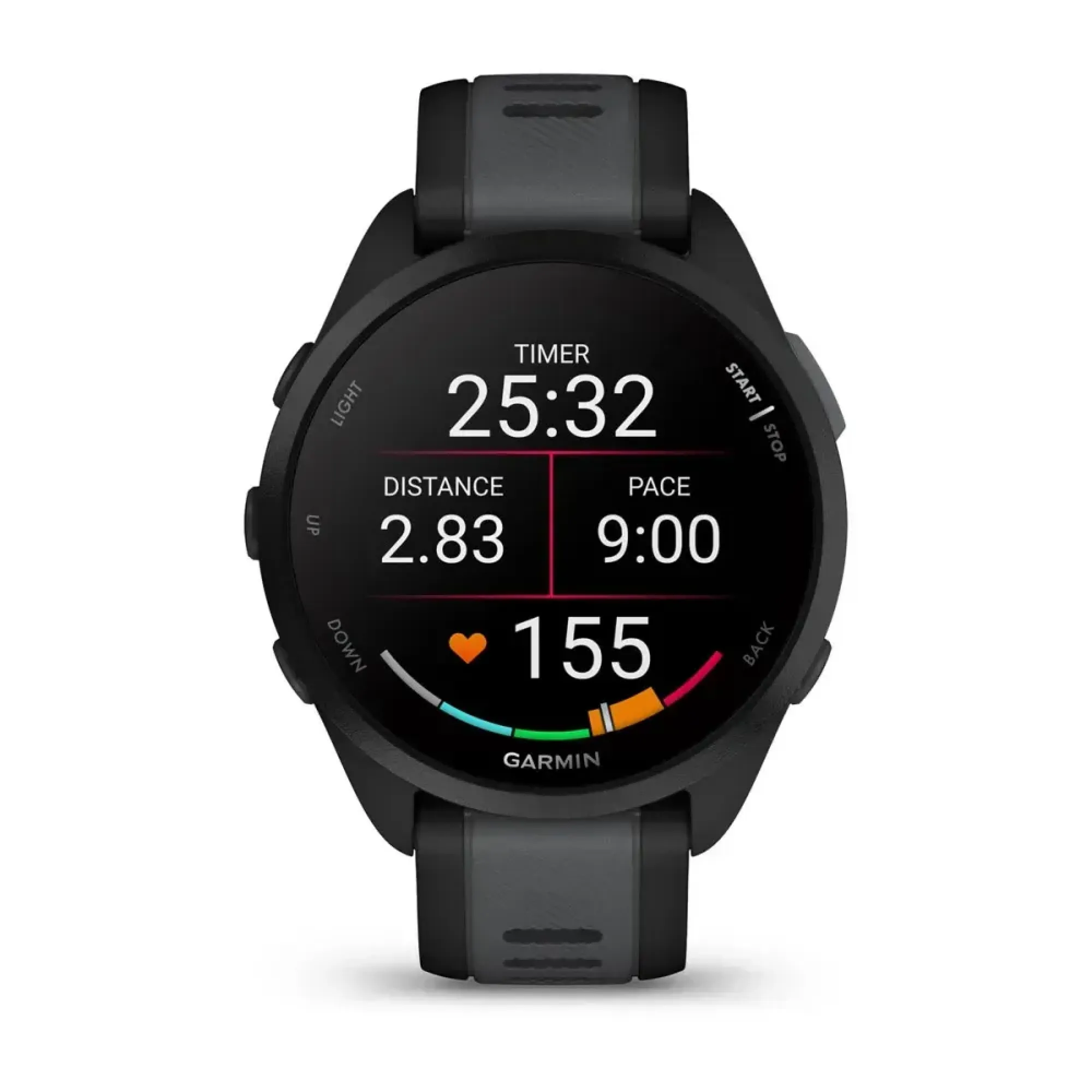 Смарт-годинник Garmin Forerunner 165, чорний/сланцево-сірий силіконовий ремінець - 7 - Robinzon.ua