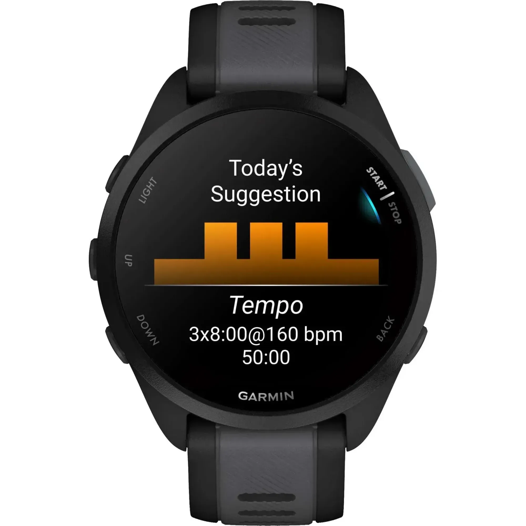 Смарт-годинник Garmin Forerunner 165, чорний/сланцево-сірий силіконовий ремінець - 6 - Robinzon.ua