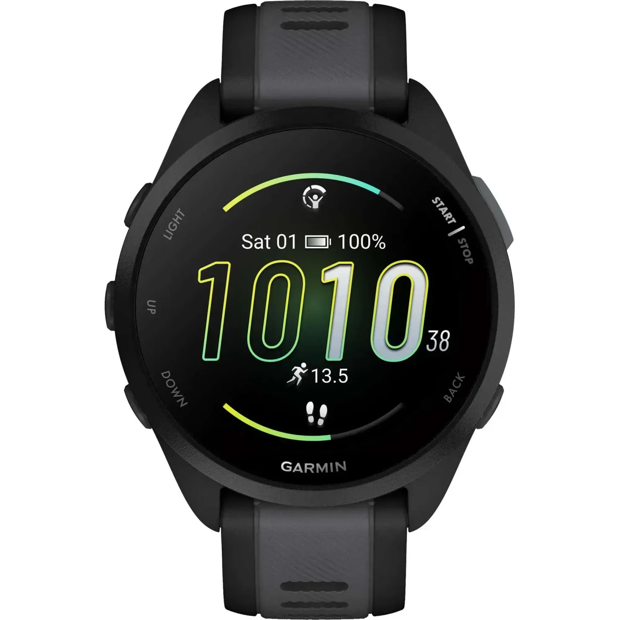 Смарт-годинник Garmin Forerunner 165, чорний/сланцево-сірий силіконовий ремінець - 1 - Robinzon.ua