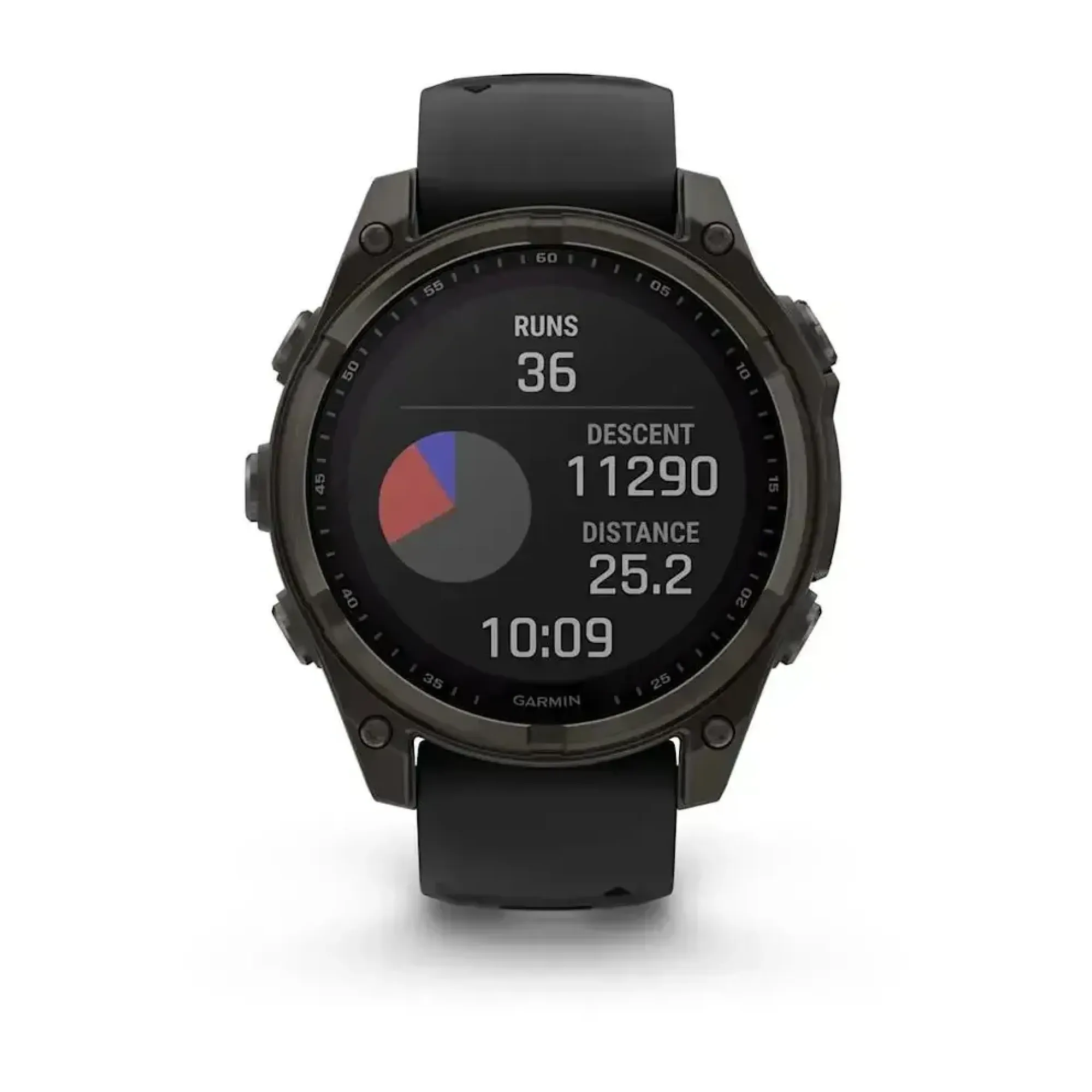 Смарт-годинник Garmin Fenix 8 – 47 мм, Solar Sapphire, титан з DLC-покриттям Carbon Gray та силіконовим ремінцем чорного/сірого кольору - 8 - Robinzon.ua