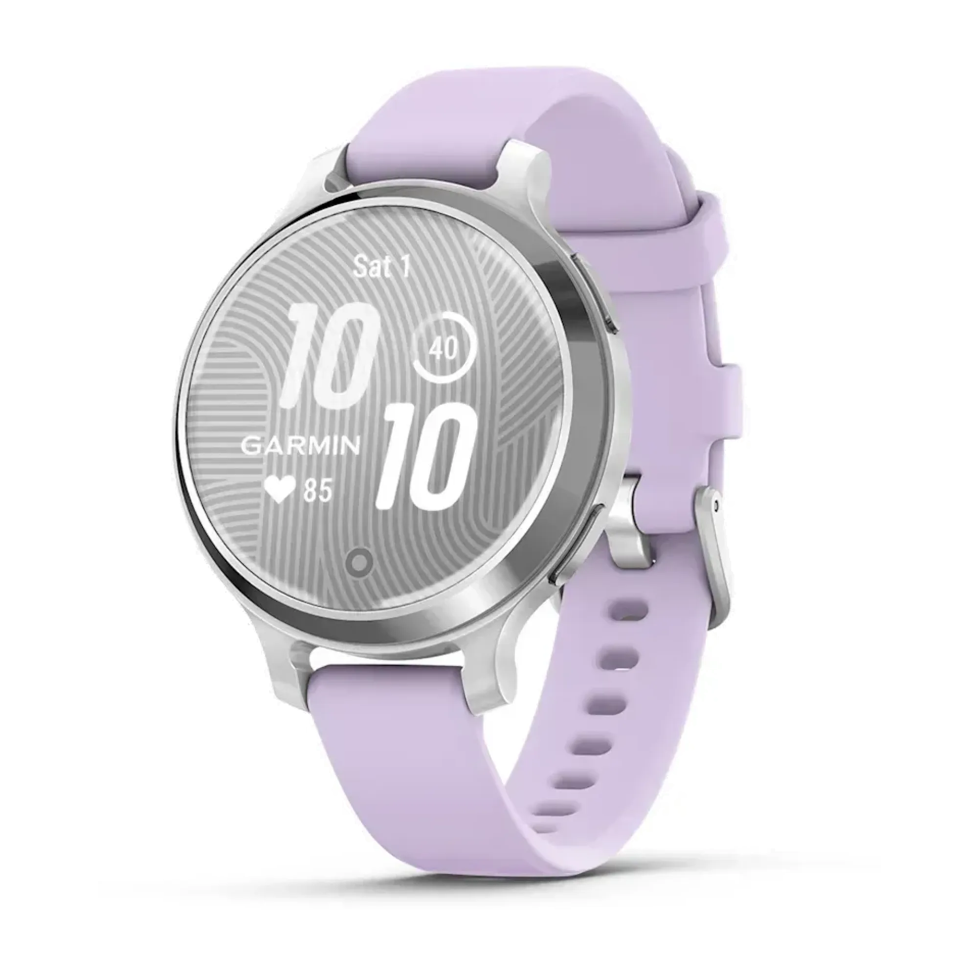 Смарт-годинник Garmin Lily 2 Active сріблястий із силіконовим ремінцем кольору фіолетовий жасмин - Robinzon.ua
