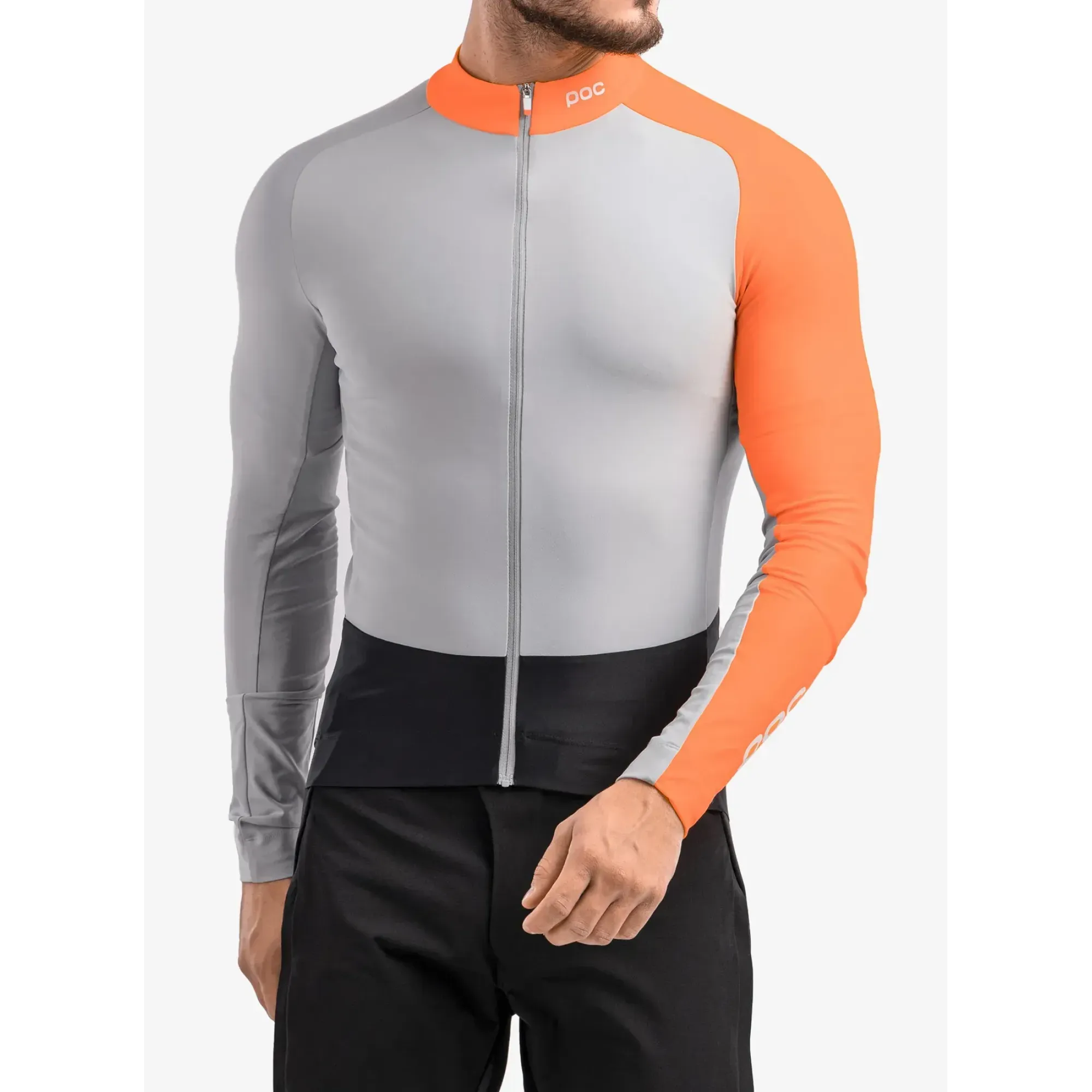 Велоджерсі з довгим рукавом POC Essential Road Mid LS Jersey, Granite Grey / Zink Orange, S (PC 582108287SML1) - 4 - Robinzon.ua