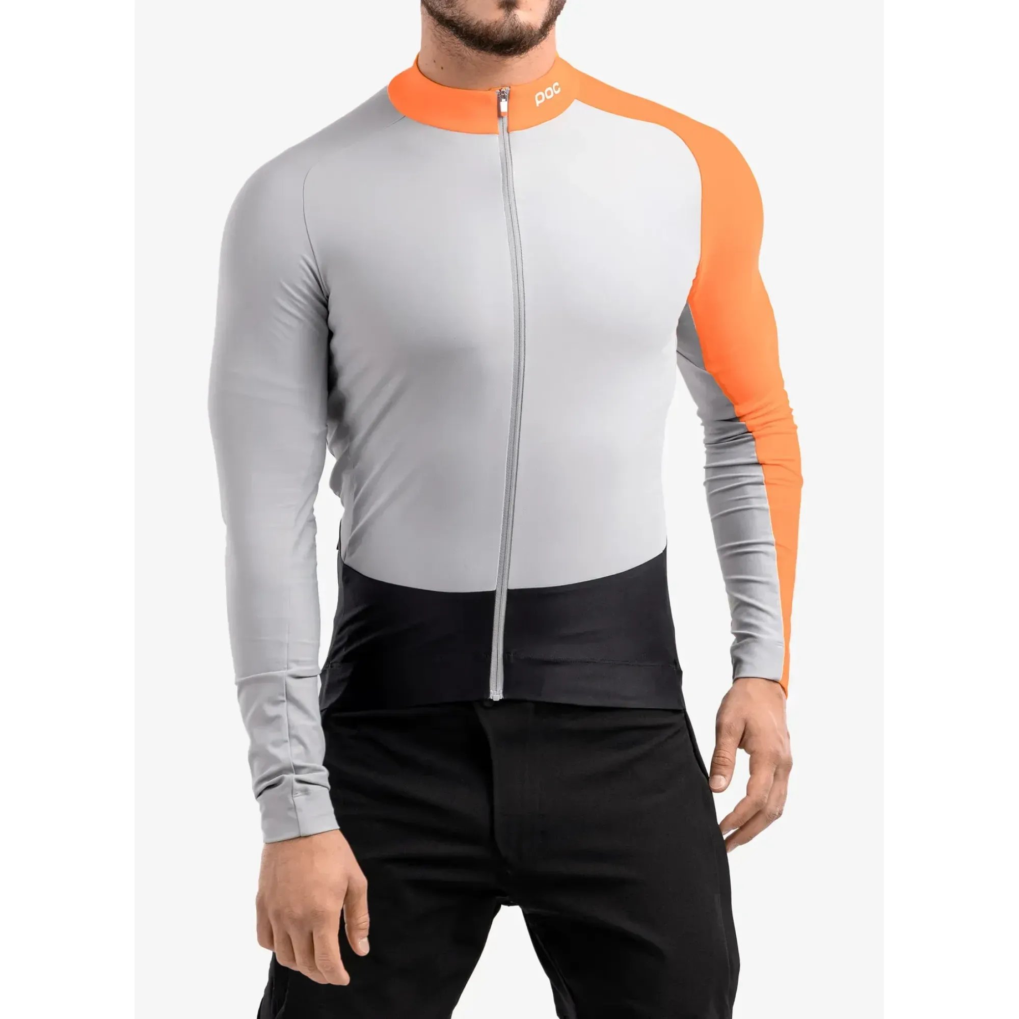 Велоджерсі з довгим рукавом POC Essential Road Mid LS Jersey, Granite Grey / Zink Orange, S (PC 582108287SML1) - 3 - Robinzon.ua