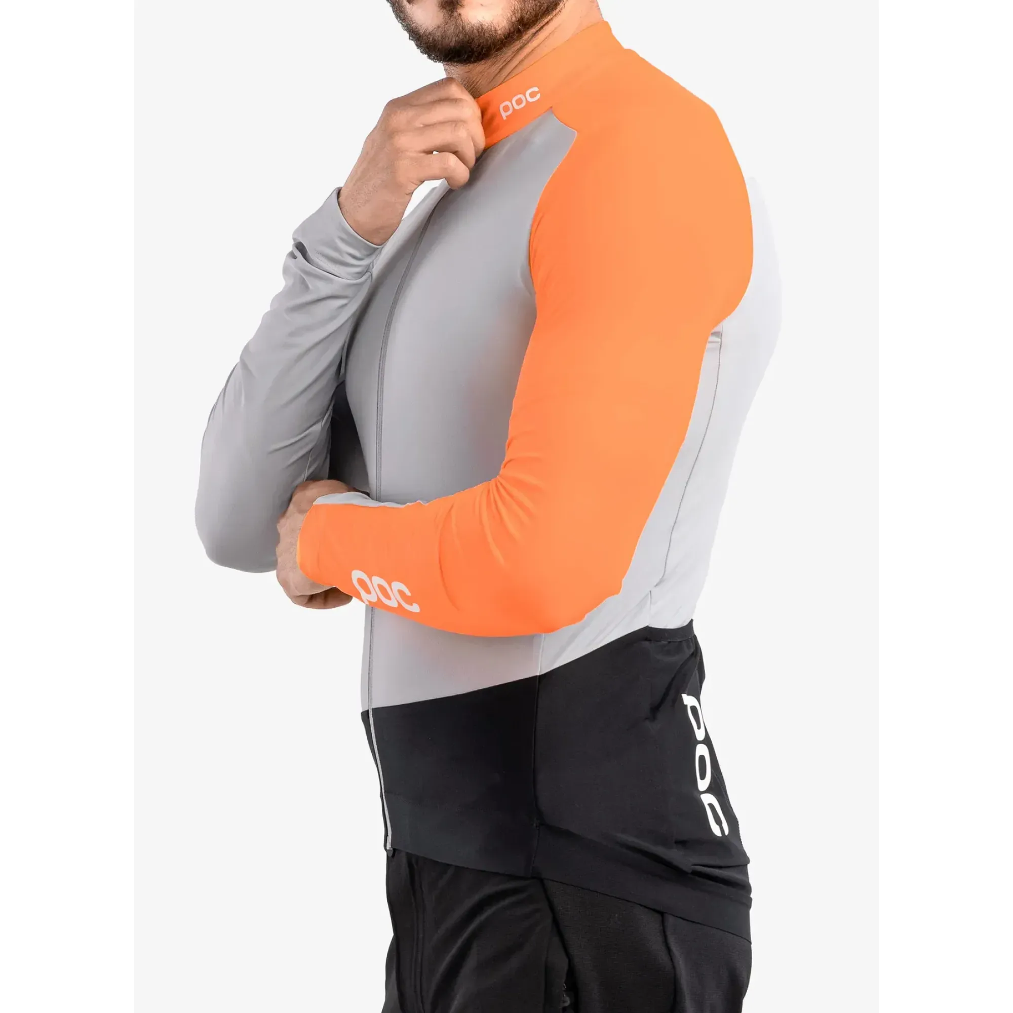 Велоджерсі з довгим рукавом POC Essential Road Mid LS Jersey, Granite Grey / Zink Orange, S (PC 582108287SML1) - 7 - Robinzon.ua