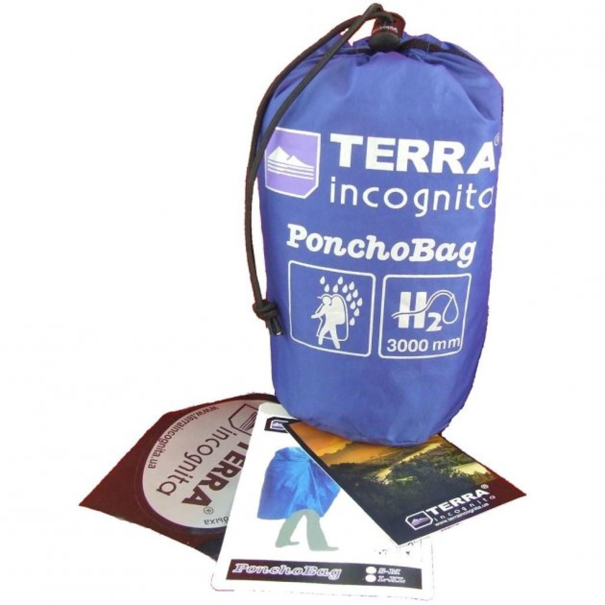 Дощовик Terra Incognita PonchoBag L-XL Синій (TI-PBLXLBL) - 2 - Robinzon.ua