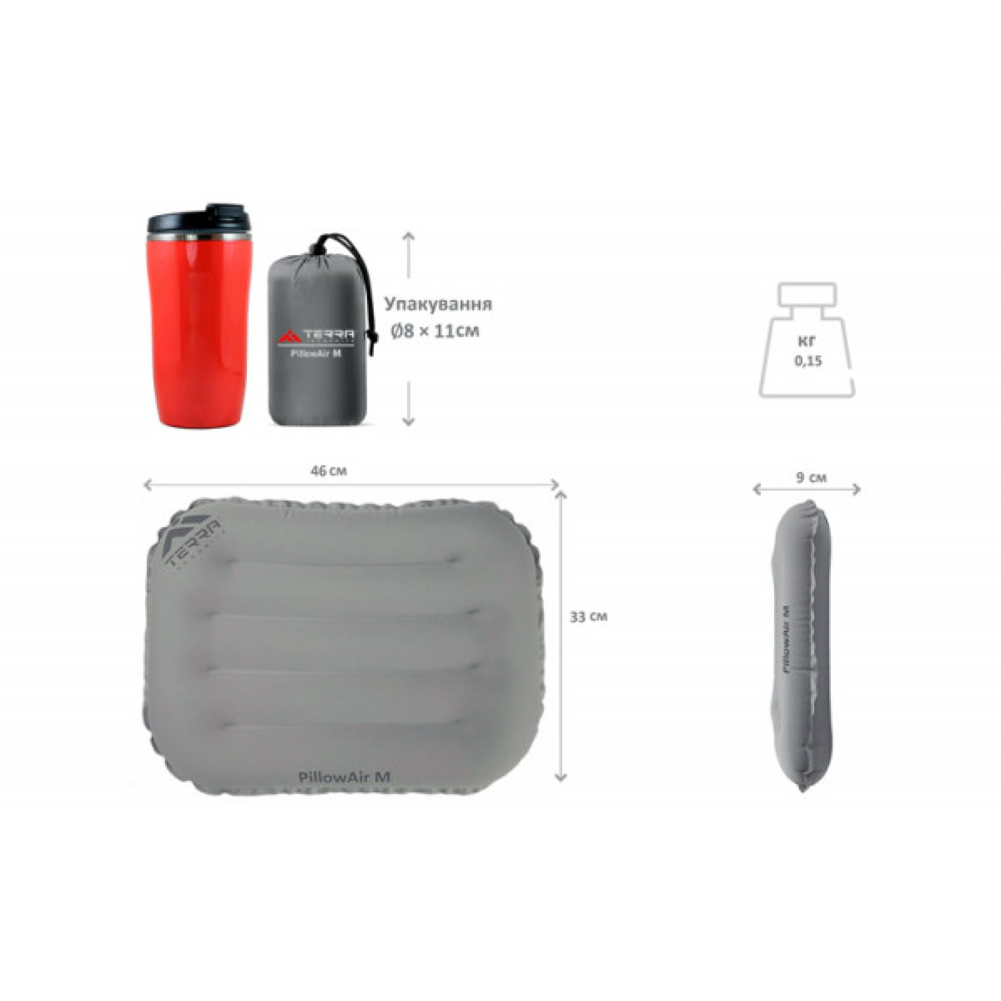 Подушка Terra Incognita PillowAir M (TI-PIL-AIR-M) - 3 - Robinzon.ua
