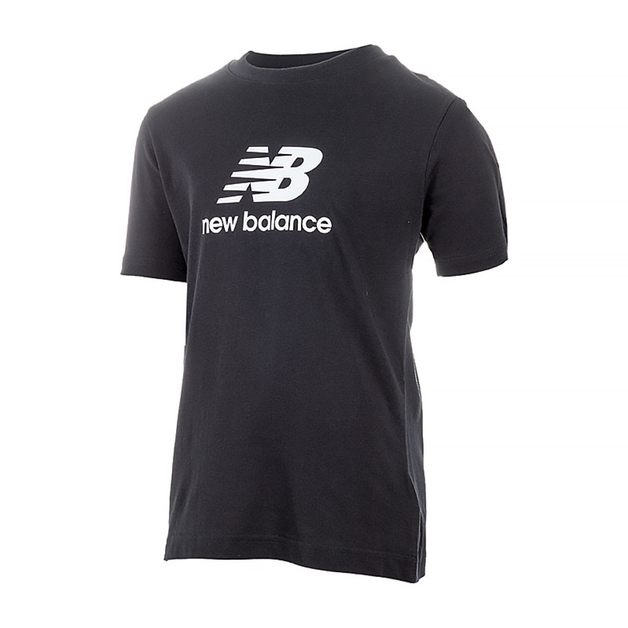 Дитяча Футболка New Balance Essentials Stacked Logo Jersey Чорний S (YT31541BK) - Robinzon.ua