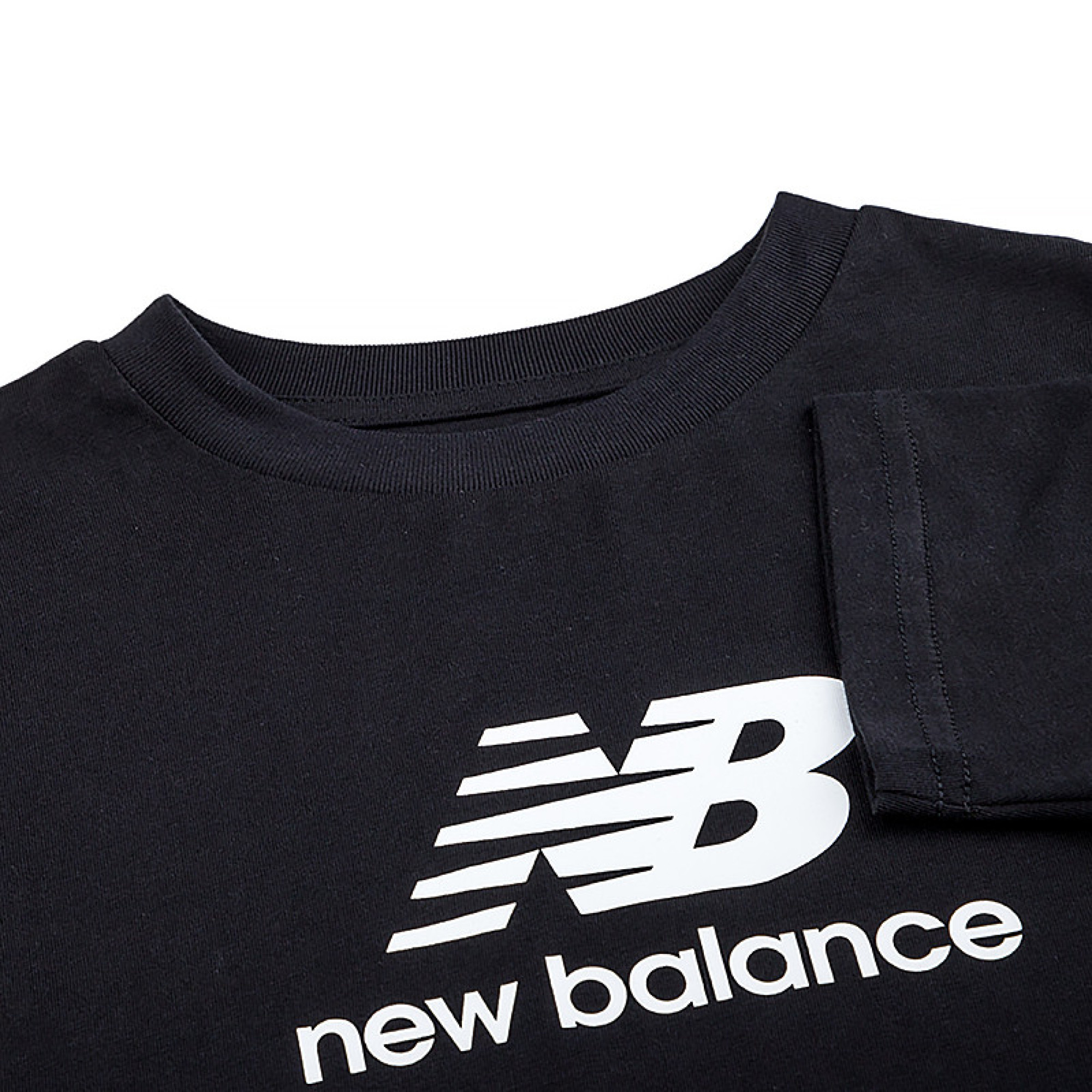 Дитяча Футболка New Balance Essentials Stacked Logo Jersey Чорний S (YT31541BK) - 2 - Robinzon.ua
