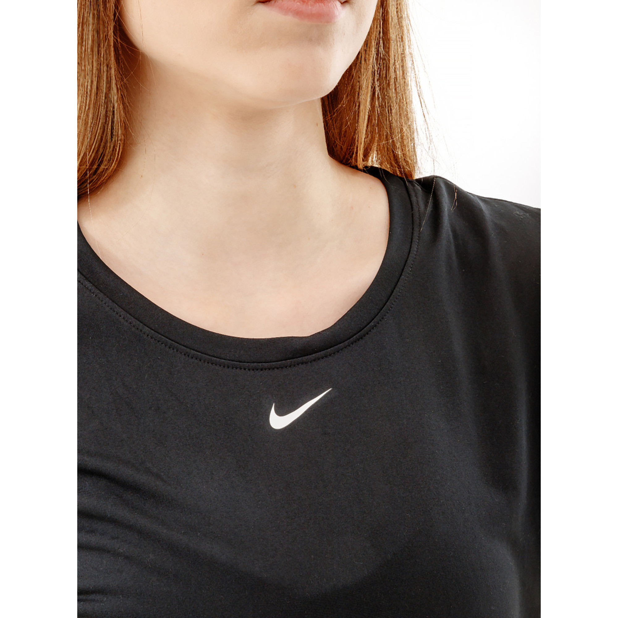 Жіноча Футболка Nike ONE TOP Чорний XS (7dDD0638-010 XS) - 2 - Robinzon.ua