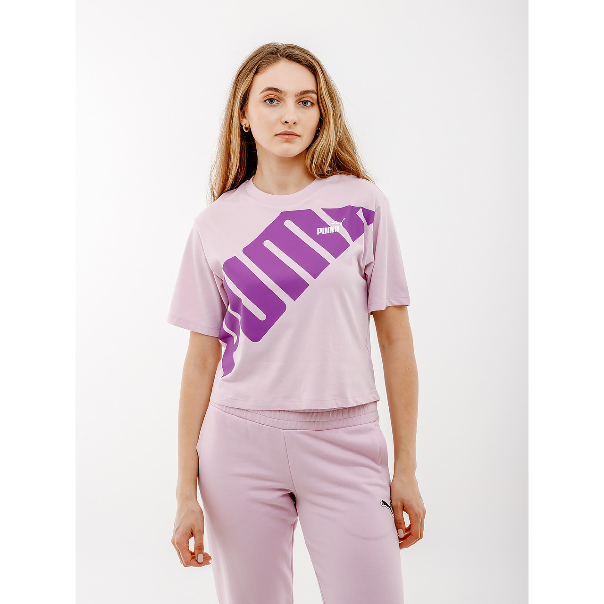 Жіноча Футболка Puma POWER Cropped Tee Фіолетовий XS (7d67789660 XS) - Robinzon.ua
