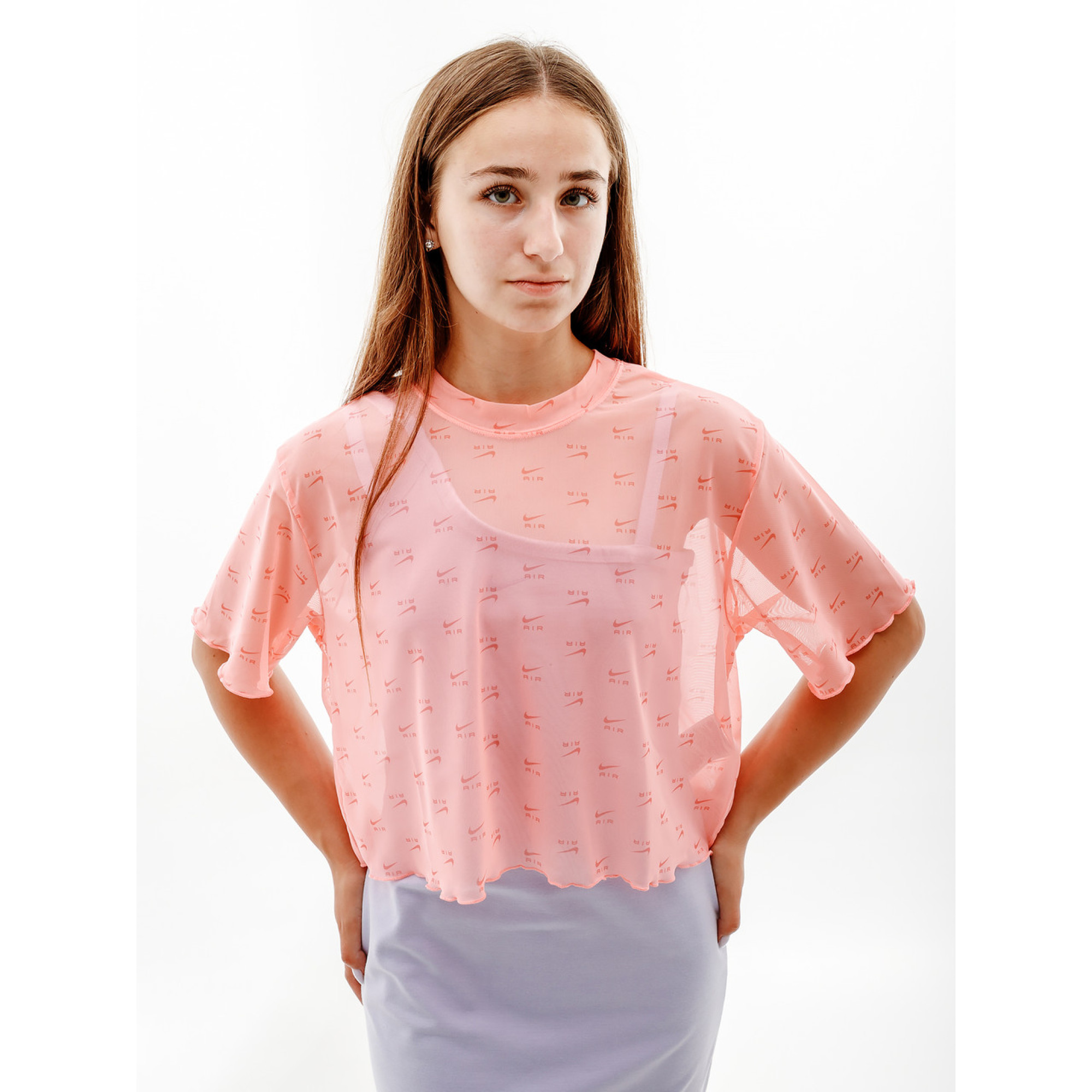 Жіноча Футболка Nike W NSW AIR AOP MESH SS CROP TOP Рожевий  M (7dDV8245-611 M) - Robinzon.ua