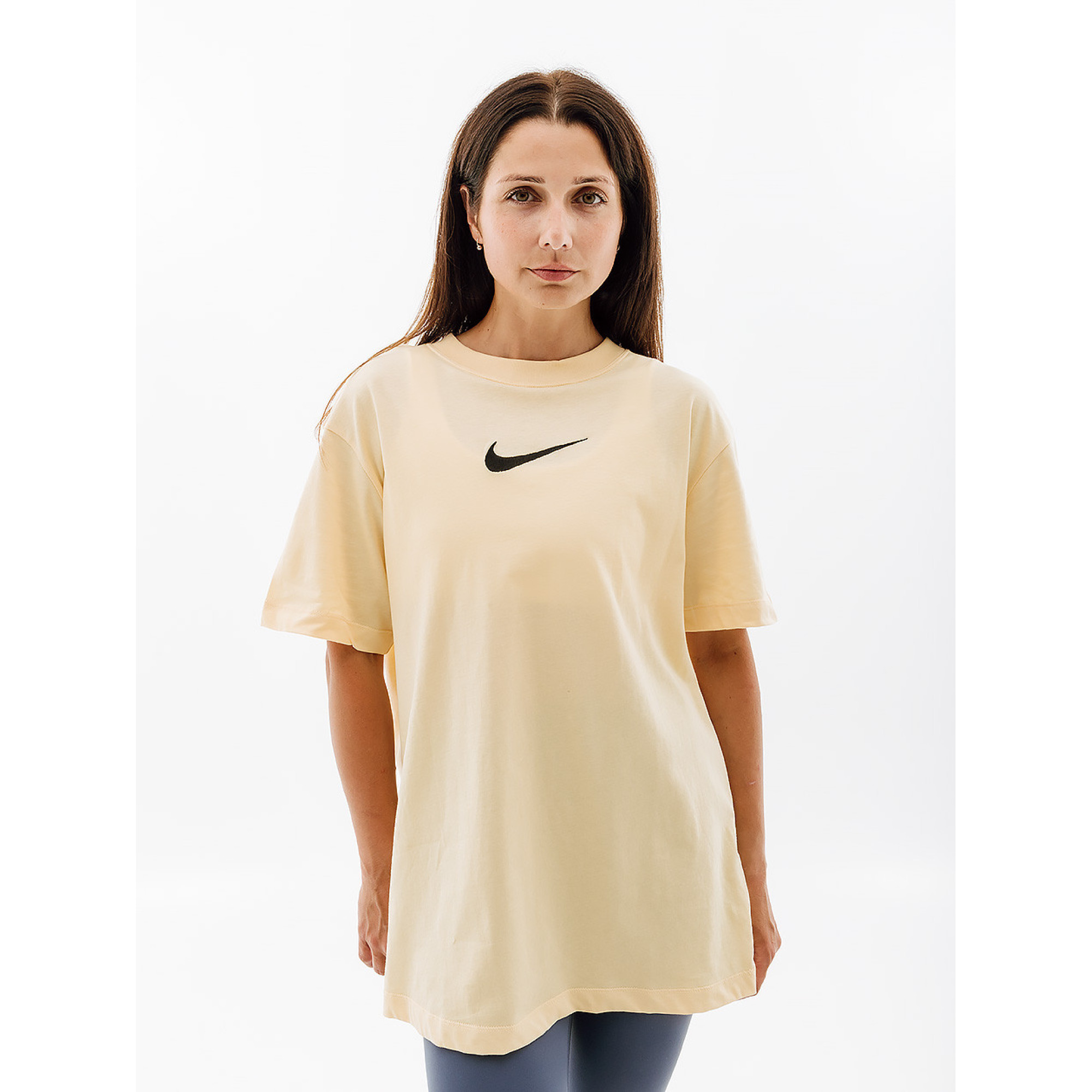 Жіноча Футболка Nike W NSW TEE BF MS Жовтий  L (7dFD1129-294 L) - Robinzon.ua