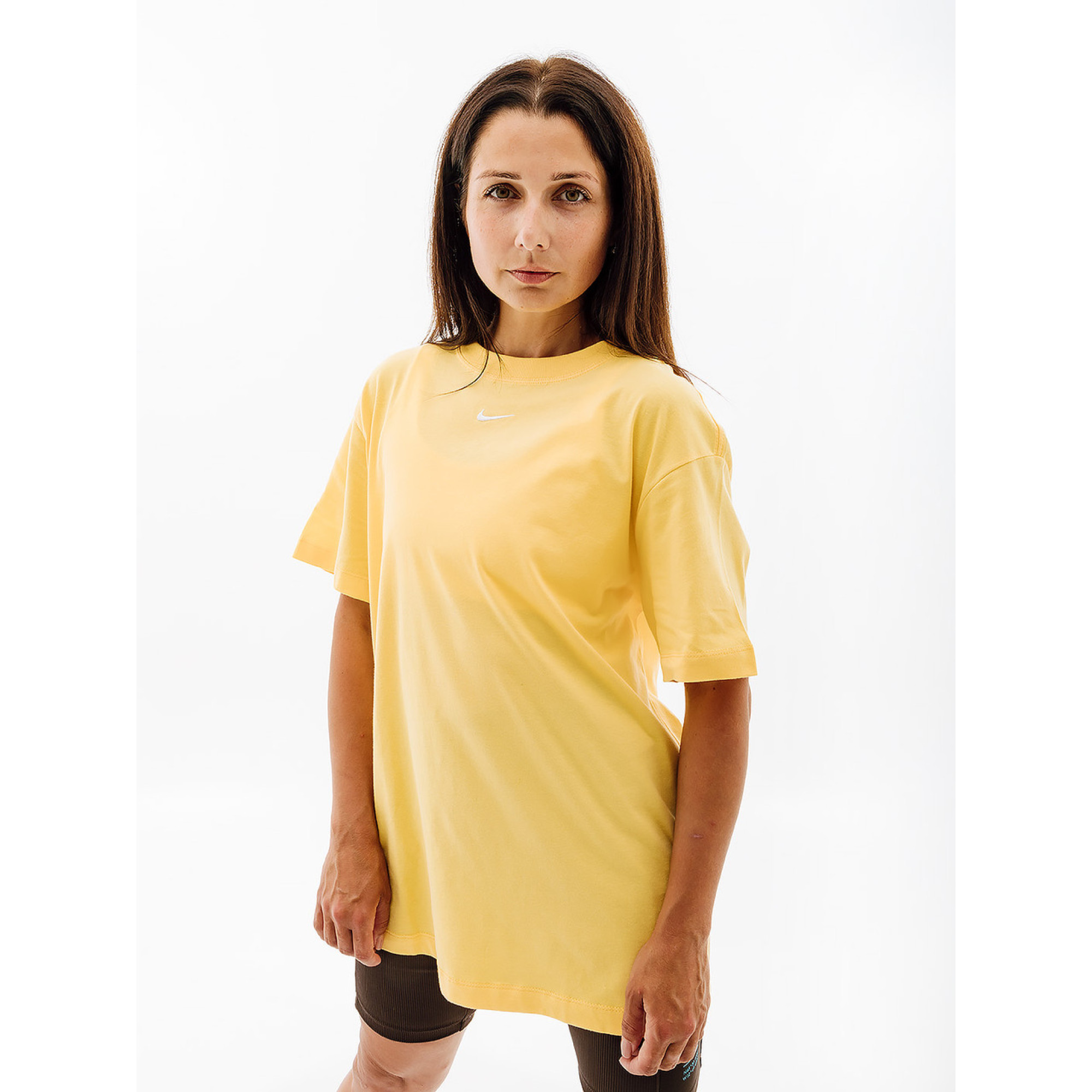 Жіноча Футболка Nike W NSW ESSNTL TEE BF LBR Жовтий  S (7dDN5697-795 S) - Robinzon.ua
