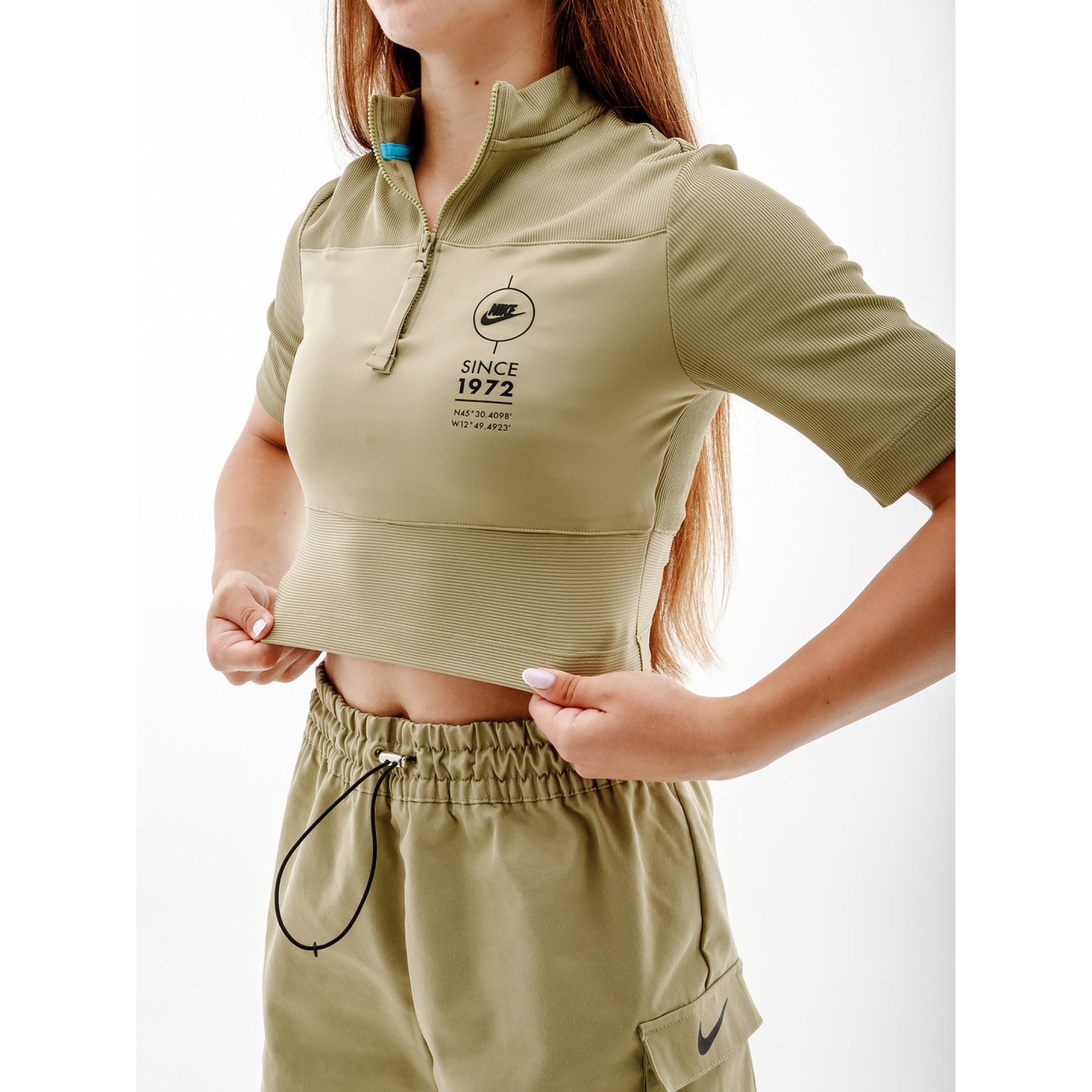 Жіноча Футболка Nike W NSW TOP SS RIB SU Бежевий  XS (7dFJ5253-276 XS) - 3 - Robinzon.ua