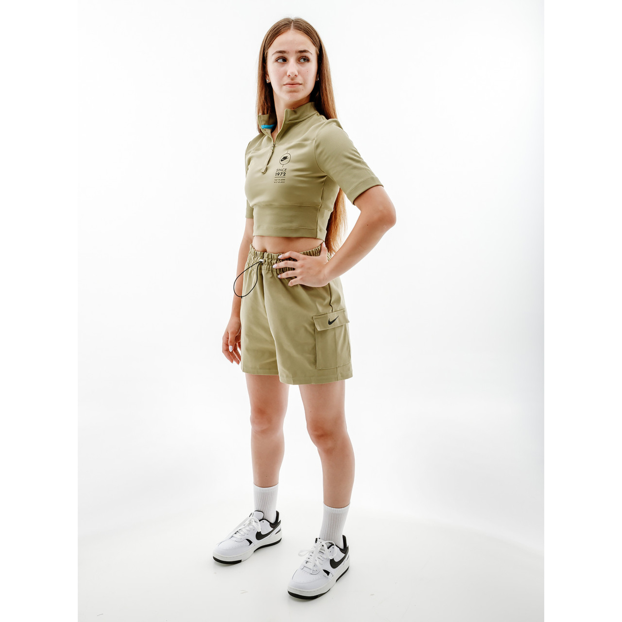 Жіноча Футболка Nike W NSW TOP SS RIB SU Бежевий  XS (7dFJ5253-276 XS) - Robinzon.ua