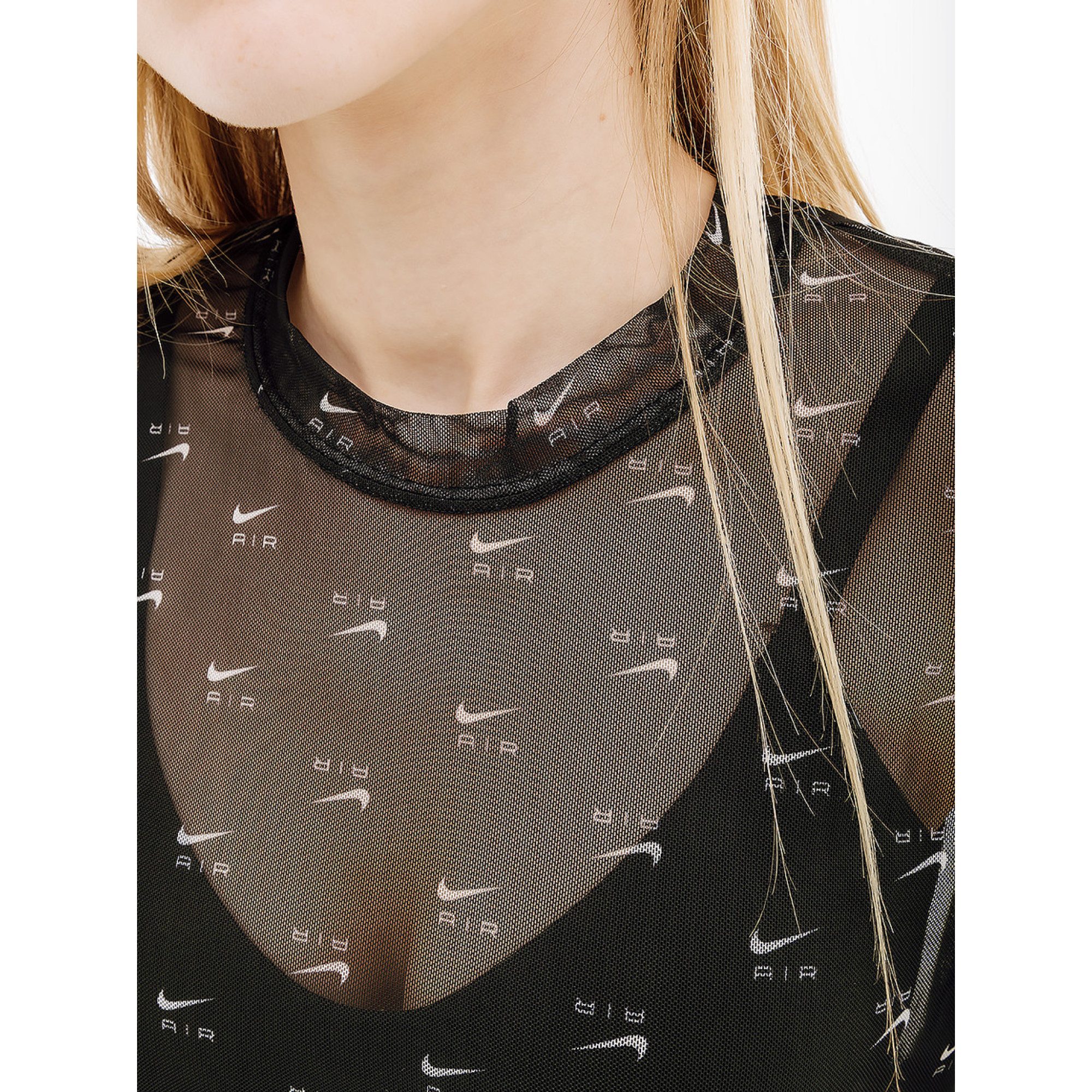 Жіноча Футболка Nike W NSW AIR AOP MESH SS CROP TOP Чорний XS (7dDV8245-010 XS) - 3 - Robinzon.ua