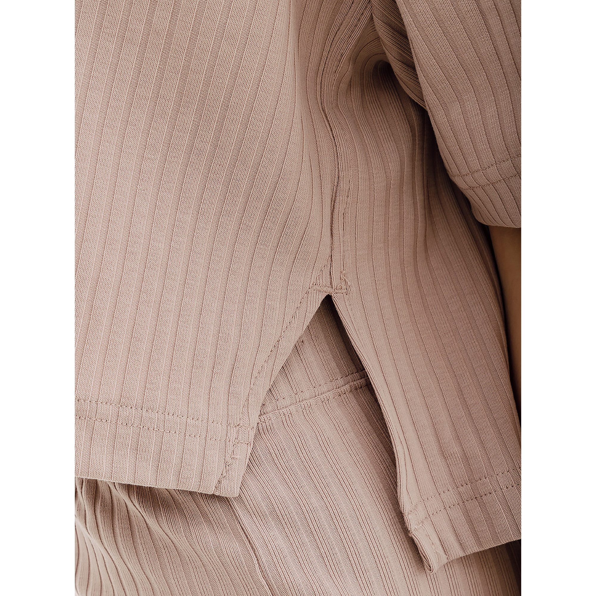 Жіноча Футболка Nike W NSW RIB JRSY SS TOP Бежевий XS (7dDV7870-272 XS) - 3 - Robinzon.ua