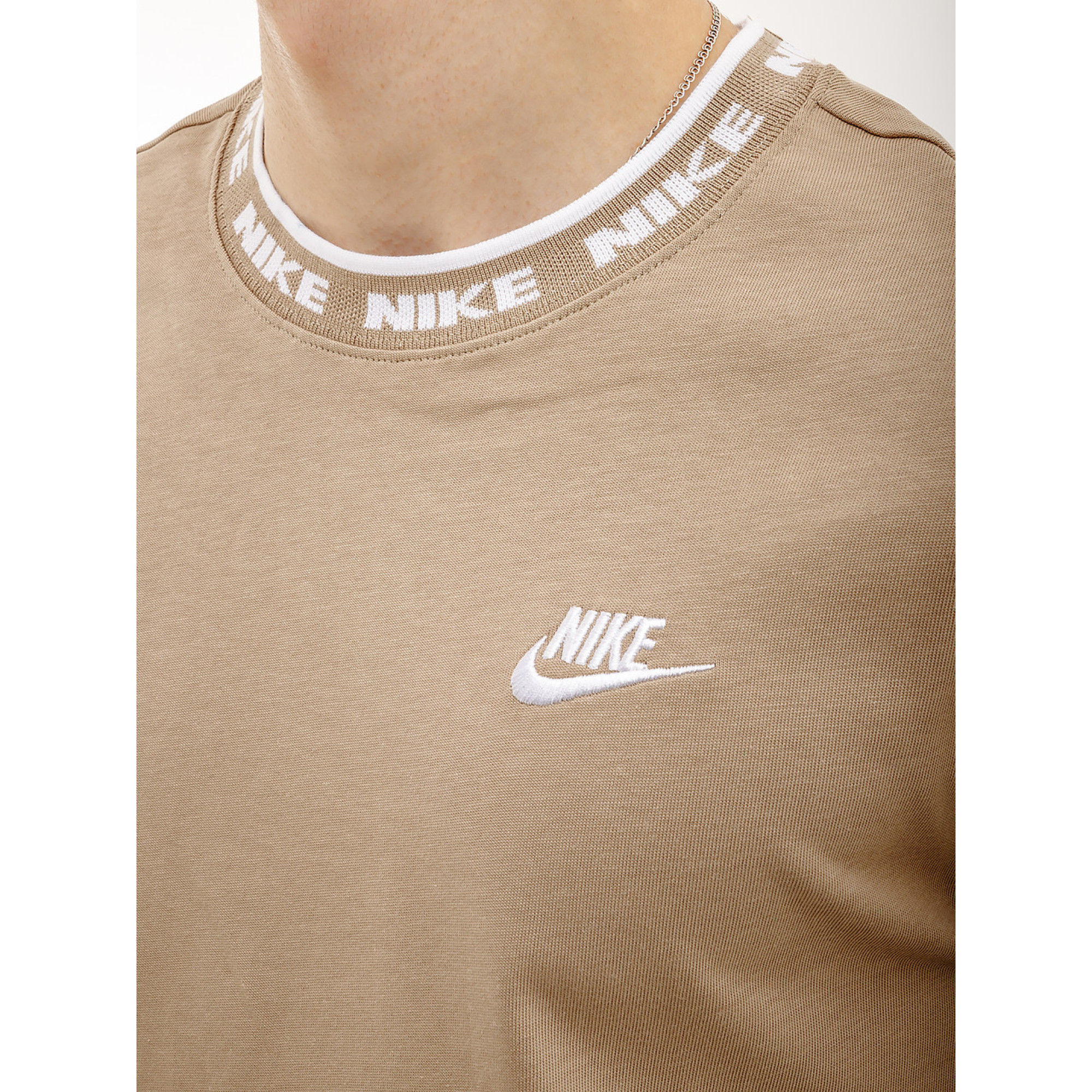 Чоловіча Футболка Nike CLUB LBR SS TOP Бежевий XL (7dFB7309-247 XL) - 2 - Robinzon.ua