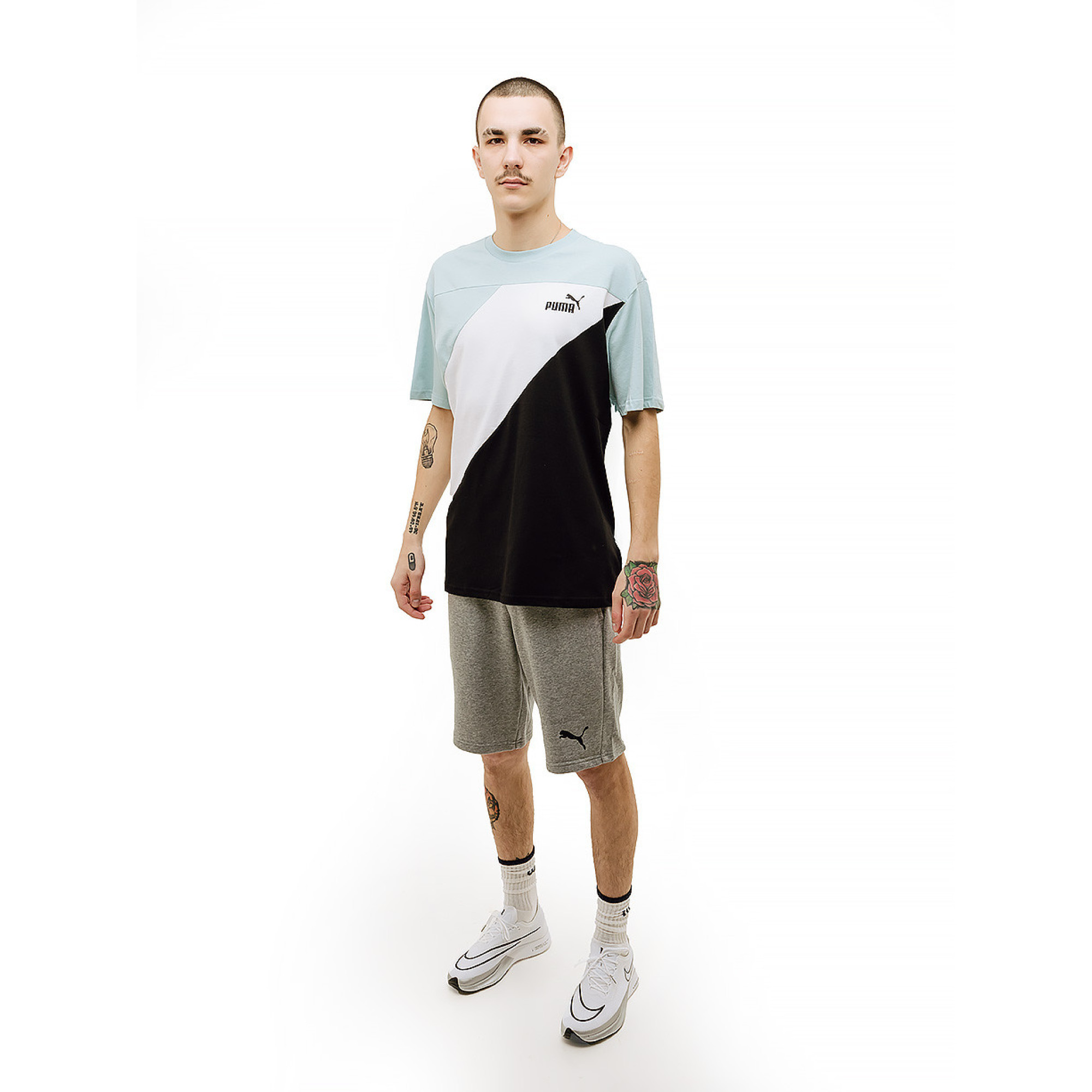 Чоловіча Футболка Puma POWER Colorblock Tee Різнокольоровий XL (7d67892922 XL) - Robinzon.ua