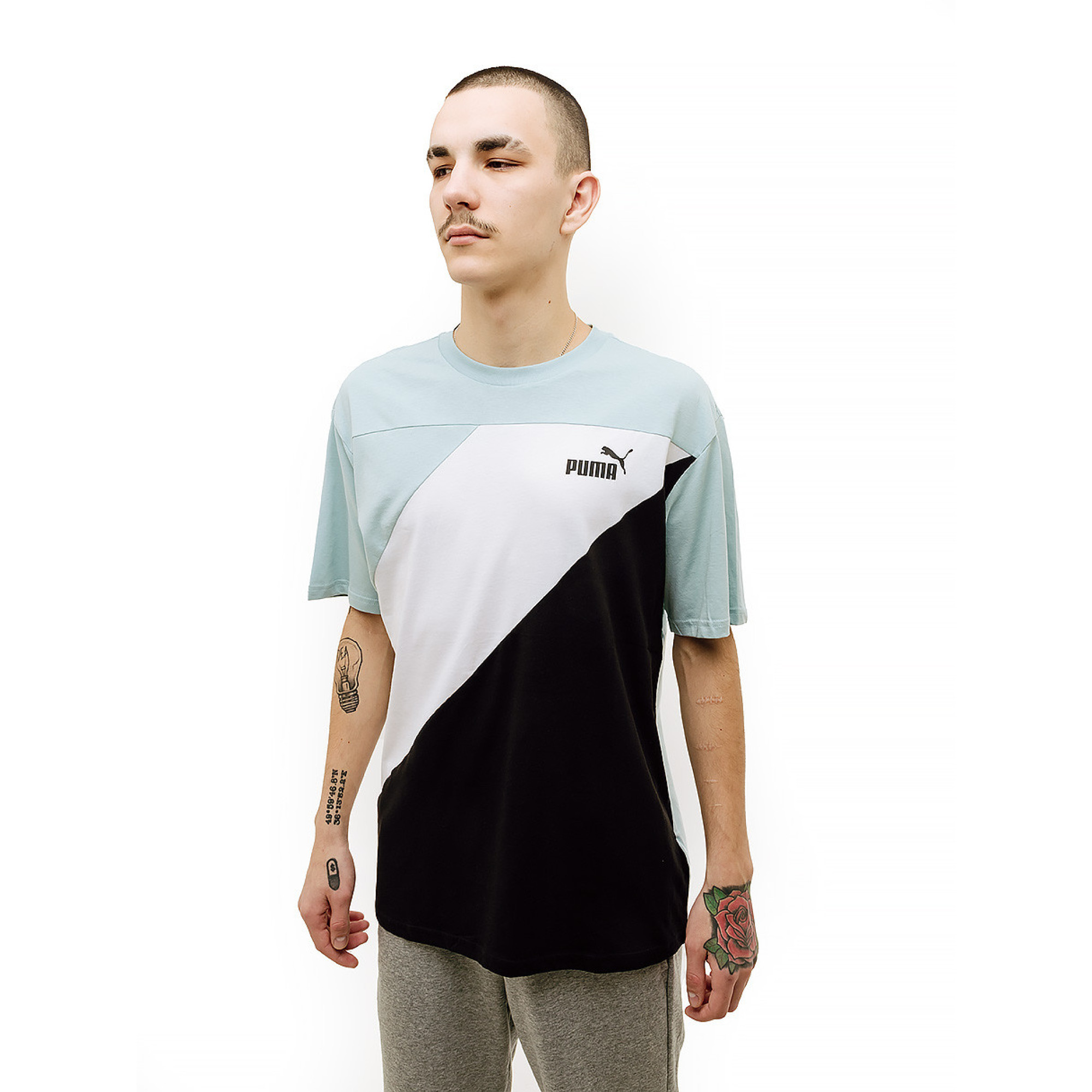 Мужская Футболка Puma POWER Colorblock Tee Разноцветный XL (7d67892922 XL) - 2 - Robinzon.ua