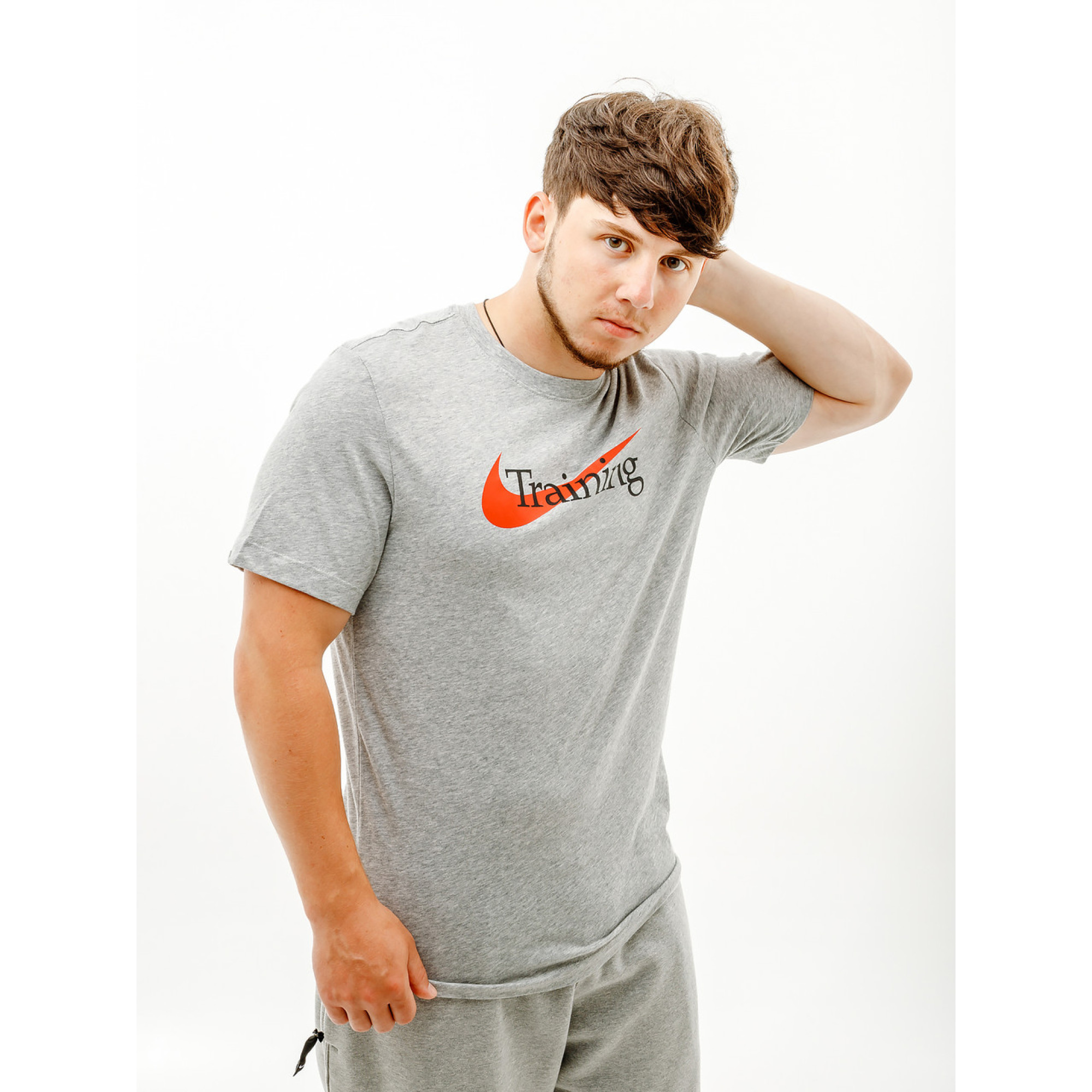 Чоловіча Футболка Nike M NK DFC TEE SW TRAINING Сірий  S (7dCZ7989-063 S) - Robinzon.ua