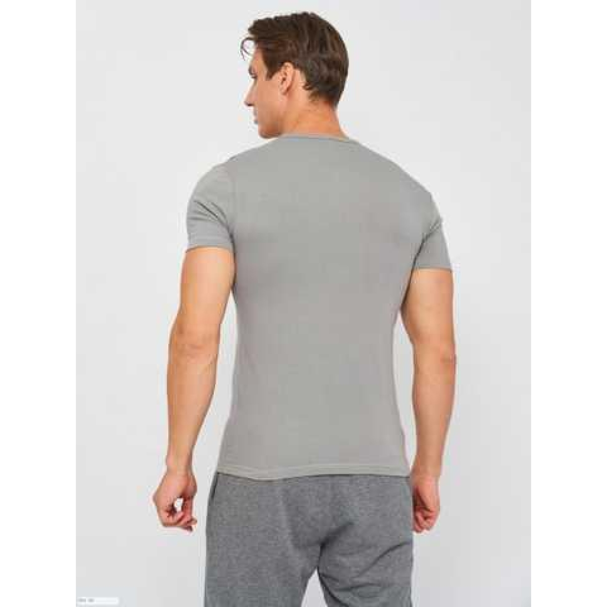 Футболка Kappa T-shirt Mezza Manica Scollo V серый 2XL Муж K1311 GrigioUnito-2XL - 1 - Robinzon.ua