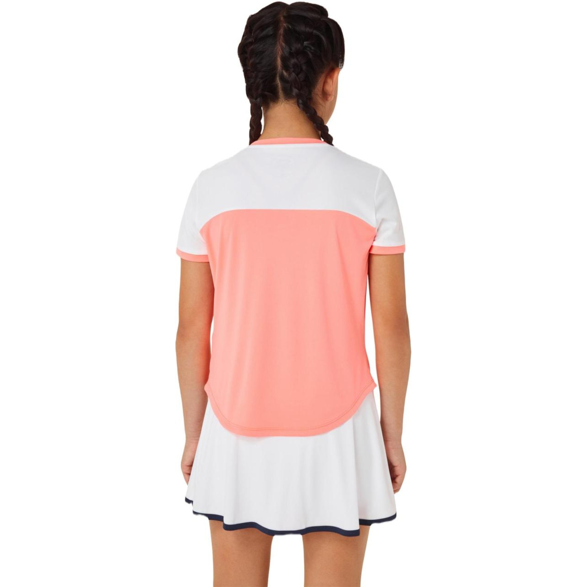 Дитяча Футболка Asics GIRLS TENNIS SS TOP Білий Кораловий 122-128 (2044A039-701 122-128) - 2 - Robinzon.ua