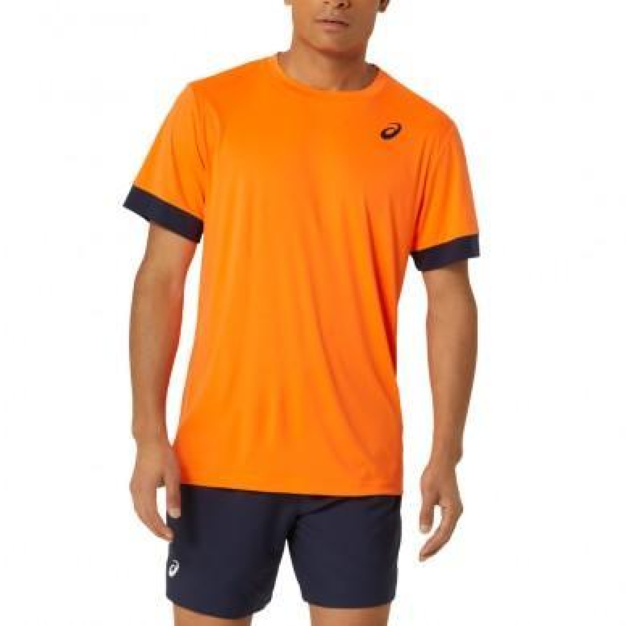 Чоловіча Футболка Asics COURT SS TOP Помаранчевий Чорний S (2041A255-804 S) - Robinzon.ua